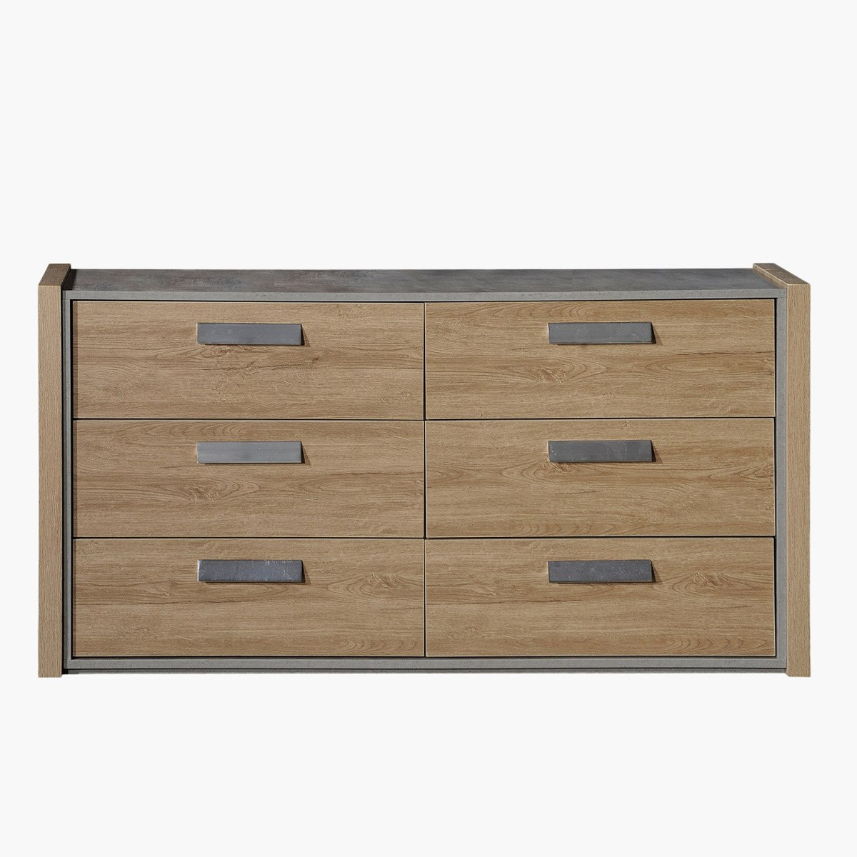 طاولة تزيين كبيرة بستة أدراج من سيمينتينو بدون مراة-hbxfurniture-bedroom-dressersandmirrors-image-2