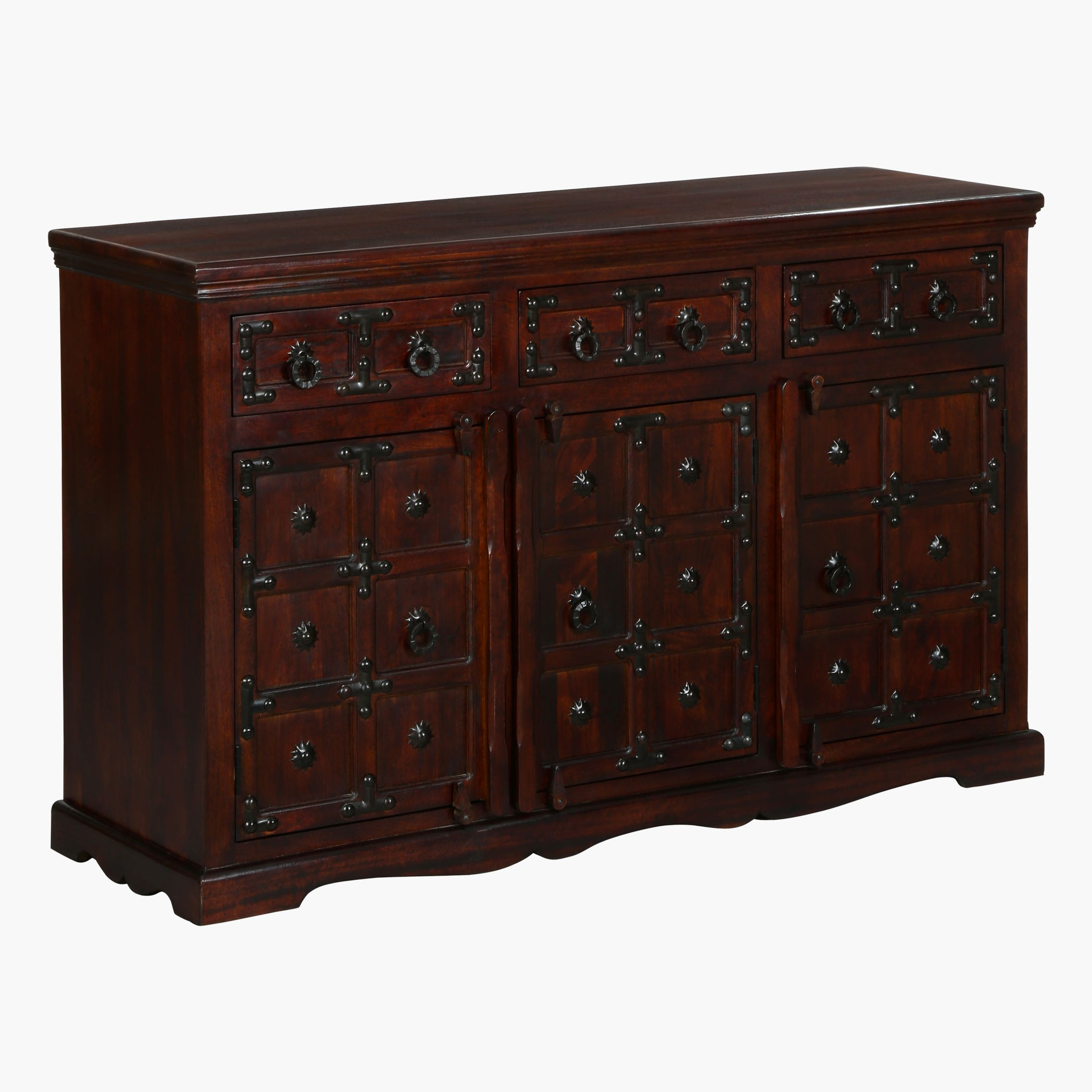 خزانة جانبية بثلاثة أدراج وثلاثة أبواب من تاج-hbxfurniture-diningroom-buffetsandsideboards-image-1