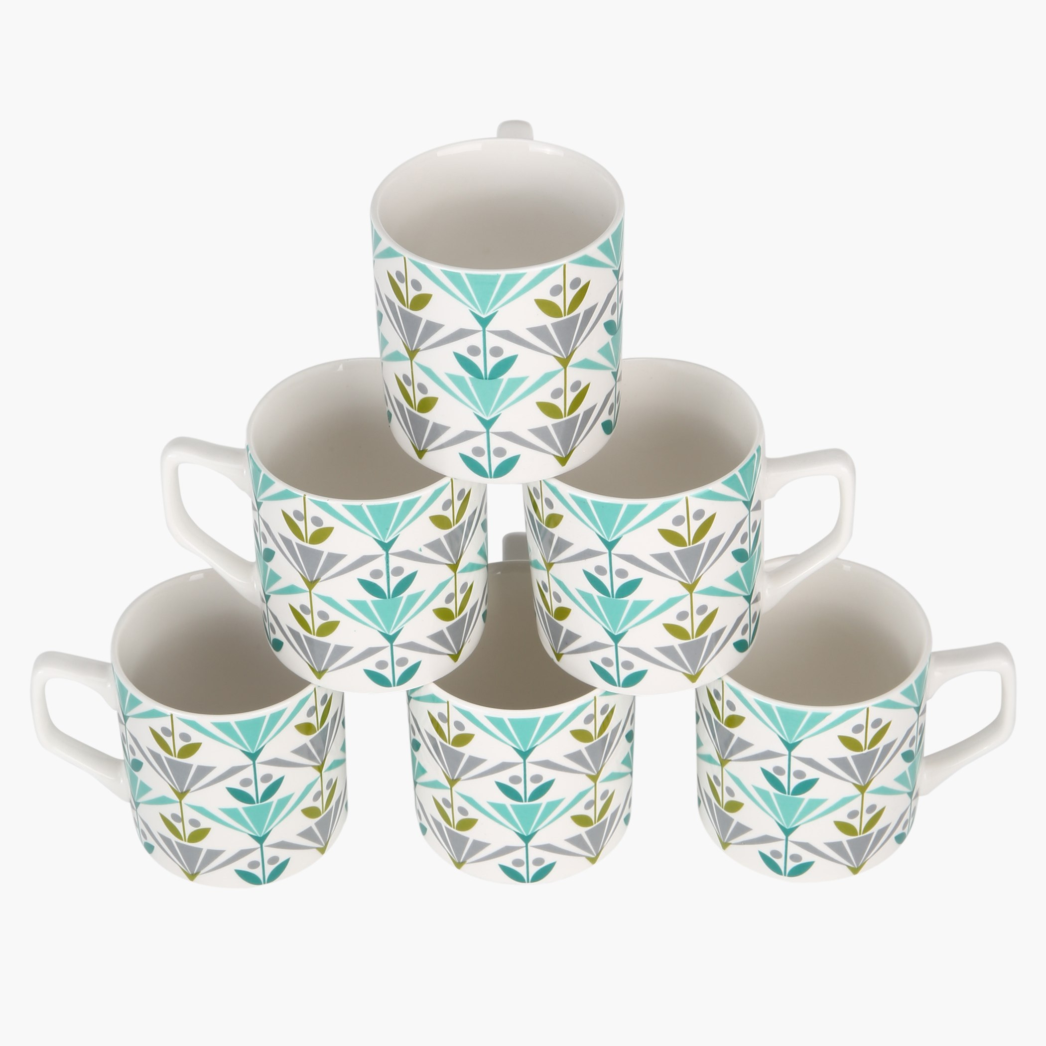 طقم أقداح صغيرة 6 قطع بطبعات كافيه - 180 مل-hbxdecorandfurnishings-tabletop-crockery-image-2