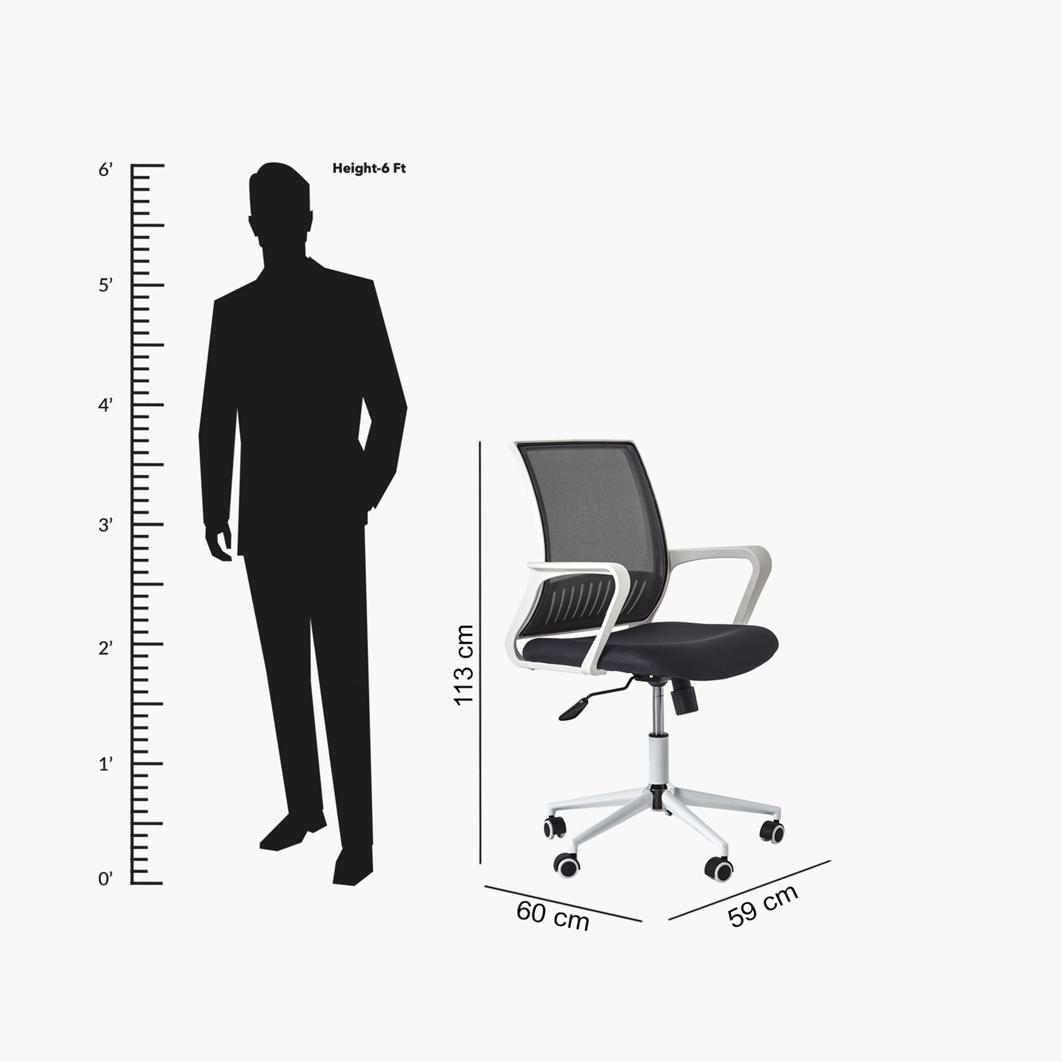 كرسي مكتب بارتفاع قابل للتعديل من كانتري-hbxfurniture-kidsroom-studychairs-image-9