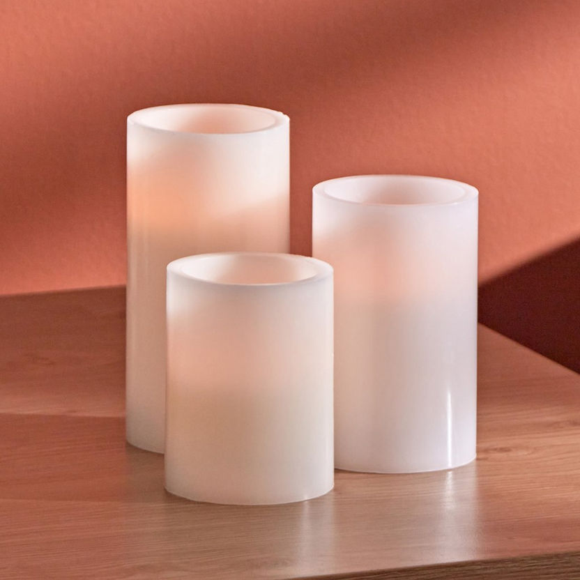 LED Pillar Candle - Set of 3-Candles-image-0
