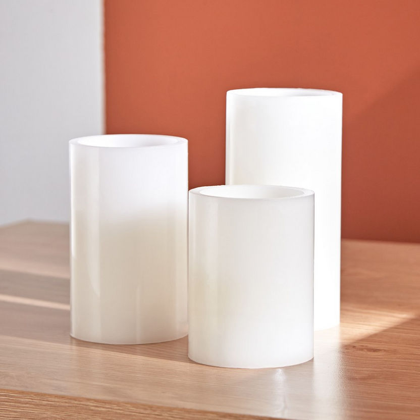 LED Pillar Candle - Set of 3-Candles-image-1