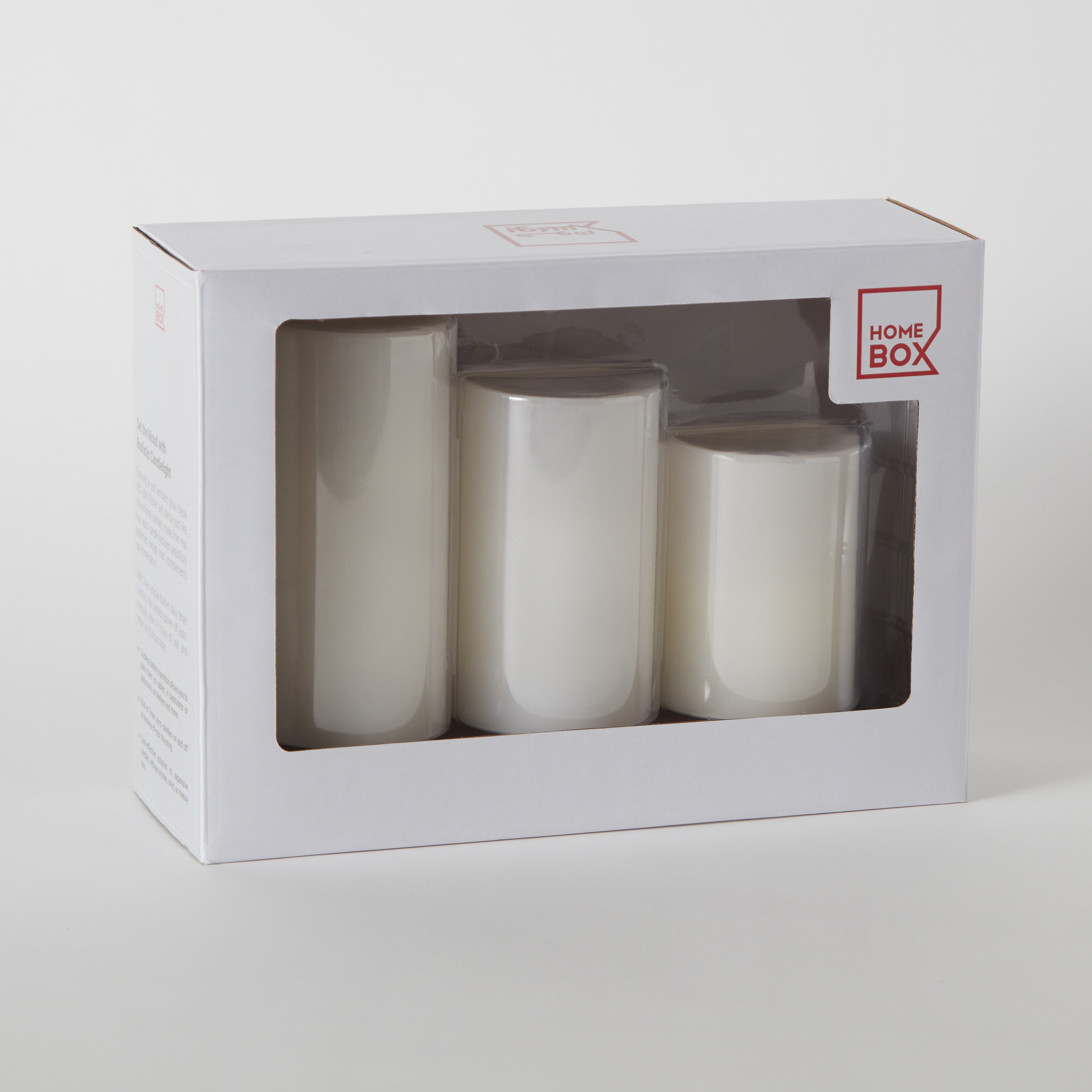 حامل شموع بضوء أل إي دي - طقم من ثلاث قطع-hbxlivingroom-decorandaccessories-candles-image-5