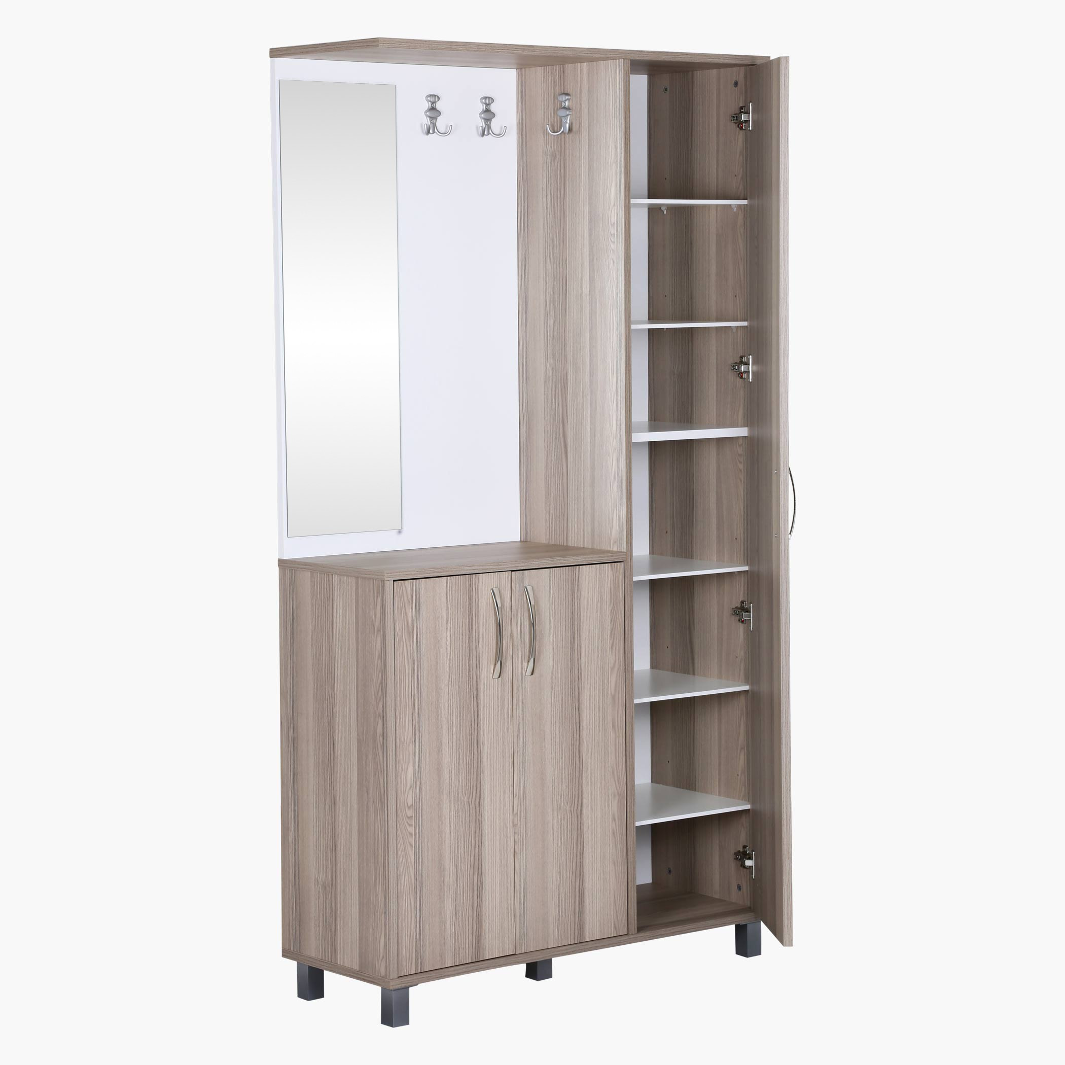Turin Coat Hanger with 26-Pair Shoe Cabinet-hbxbedroom-shoecabinetsandracks-image-2