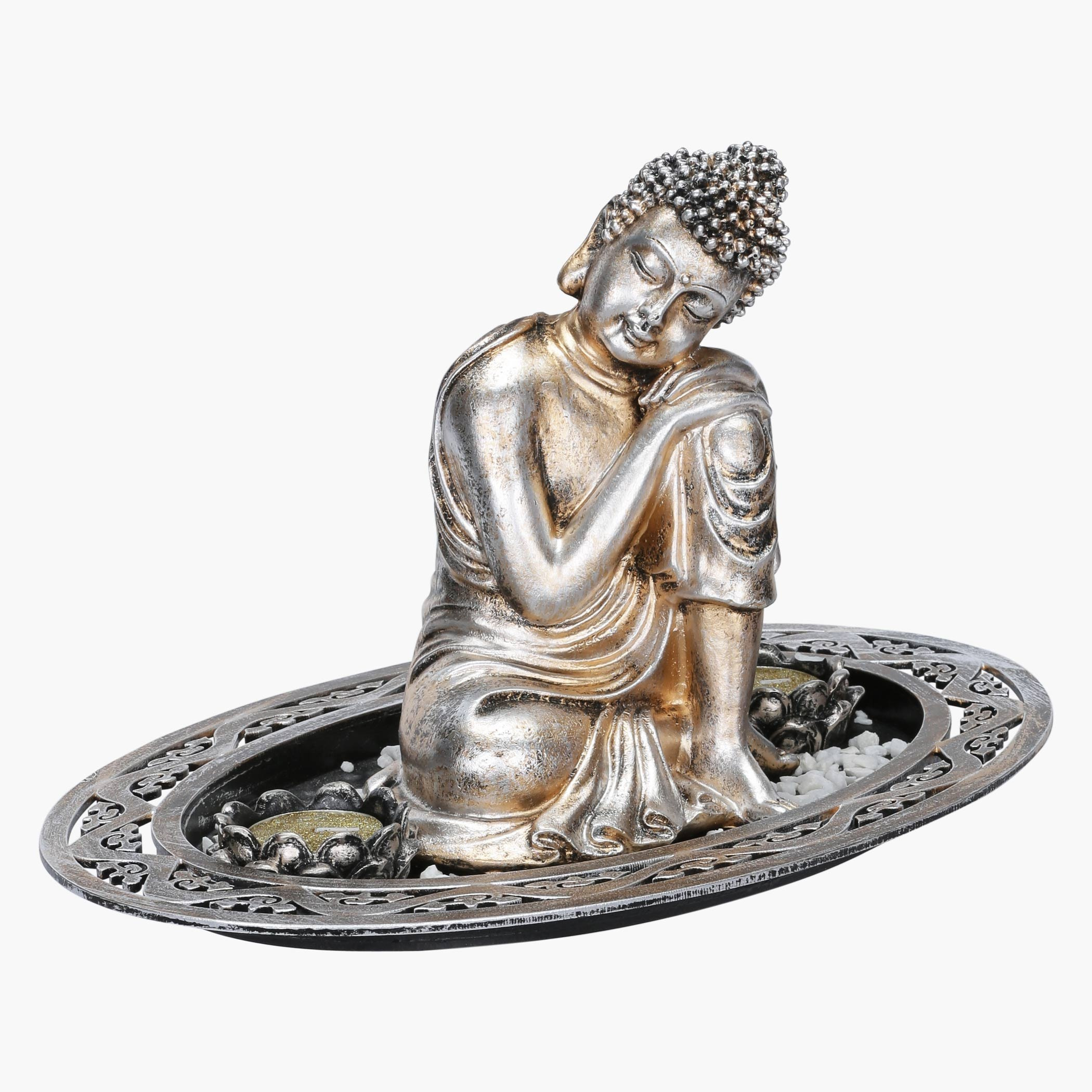 تمثال بوذا مع صينية بتفاصيل مفرّغة-hbxhomeware-homedecor-figurinesandornaments-image-2