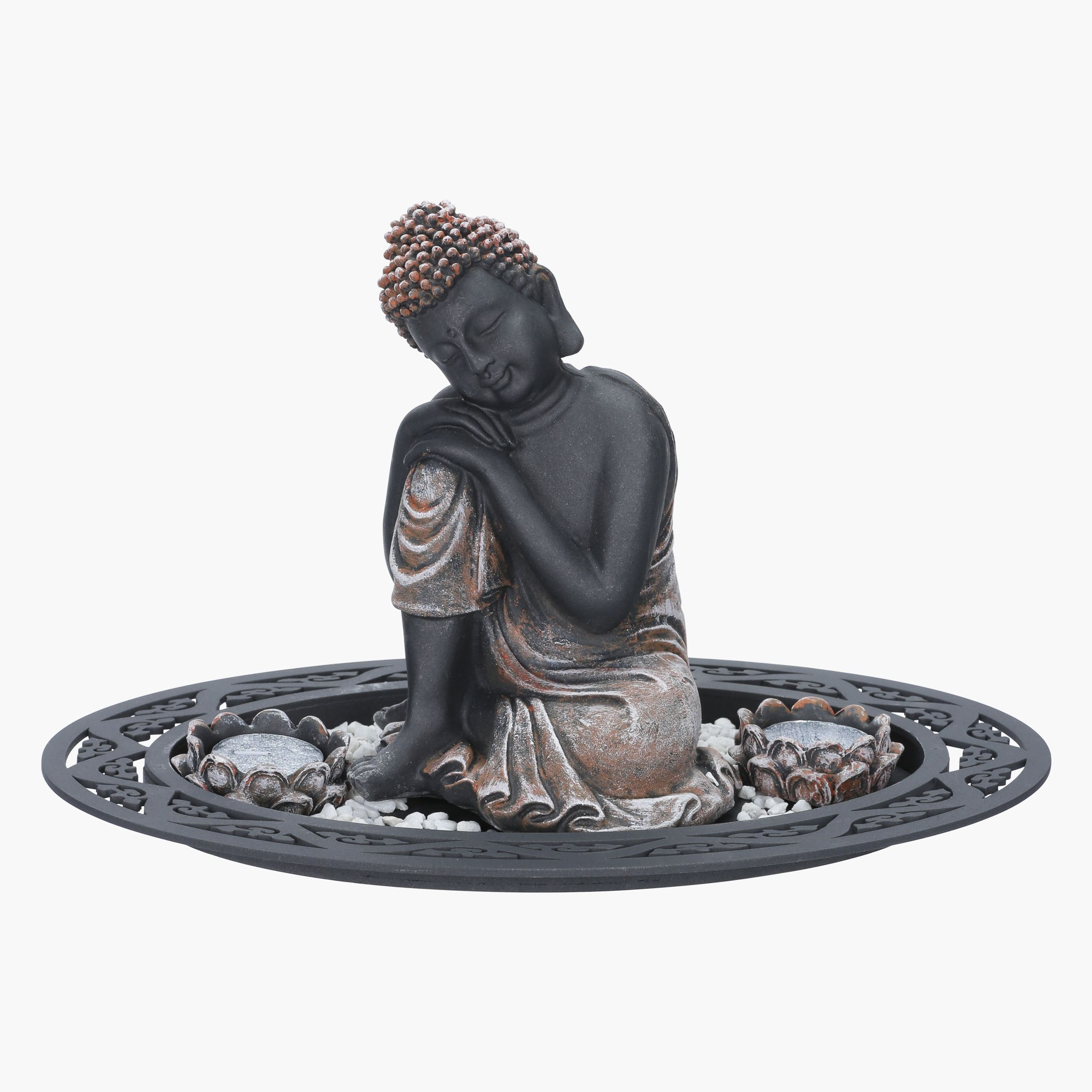 تمثال بوذا مع صينية بتفاصيل مفرّغة-hbxhomeware-homedecor-figurinesandornaments-image-1
