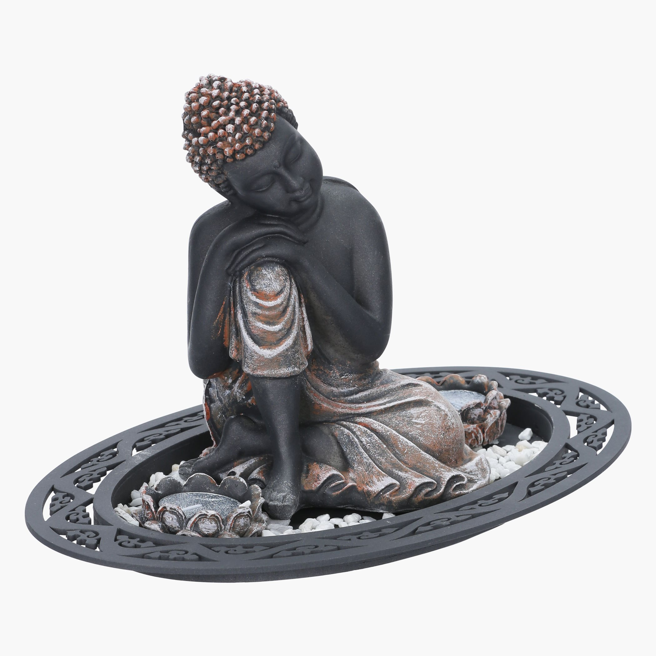 تمثال بوذا مع صينية بتفاصيل مفرّغة-hbxhomeware-homedecor-figurinesandornaments-image-2