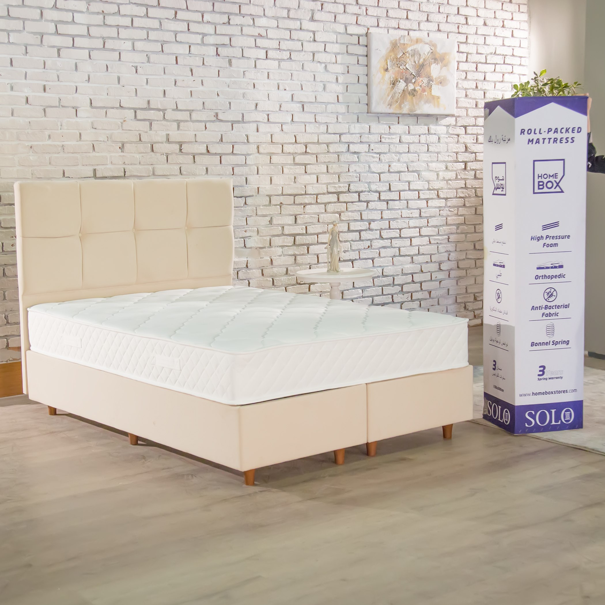 مرتبة ملفوفة مغلفة مقاس فردي بنوابض من آي سولو - 90×190×22 سم-hbxfurniture-bedroom-mattresses-single-image-3