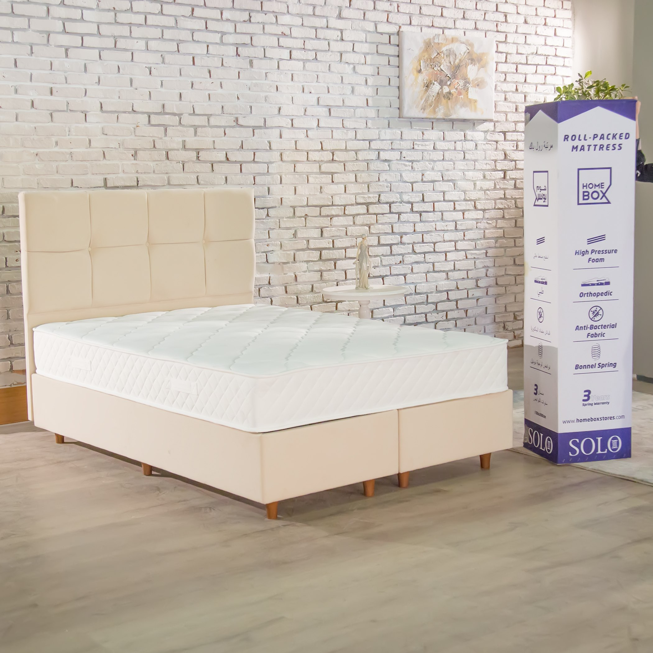 iSolo King Size Roll-Pack Bonnell Spring Mattress - 180x200x22 cm-hbxfurniture-mattresses-king-image-3