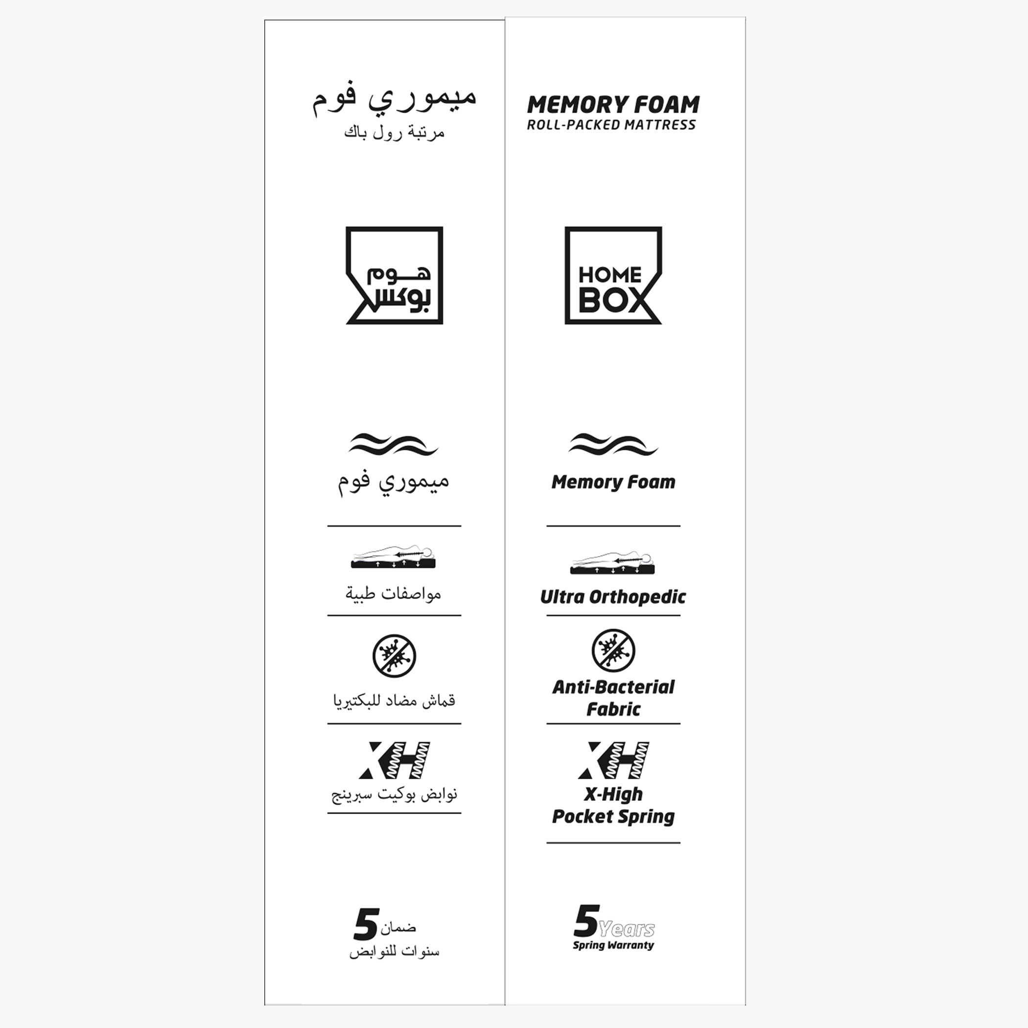 iTurin King Size Roll-Pack Memory Foam Mattress - 180x200x24 cm-hbxfurniture-mattresses-king-image-4