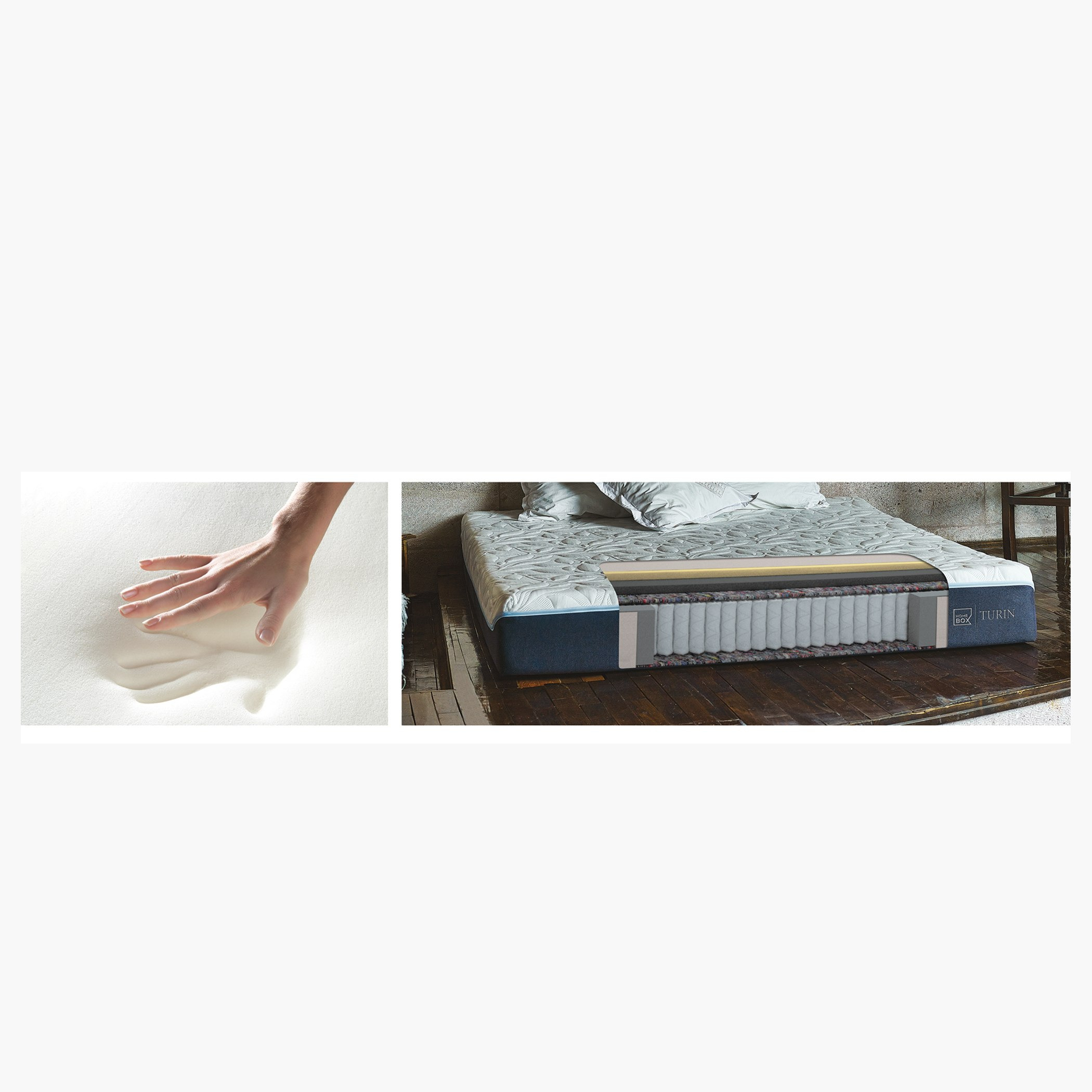 iTurin King Size Roll-Pack Memory Foam Mattress - 180x200x24 cm-hbxfurniture-mattresses-king-image-6