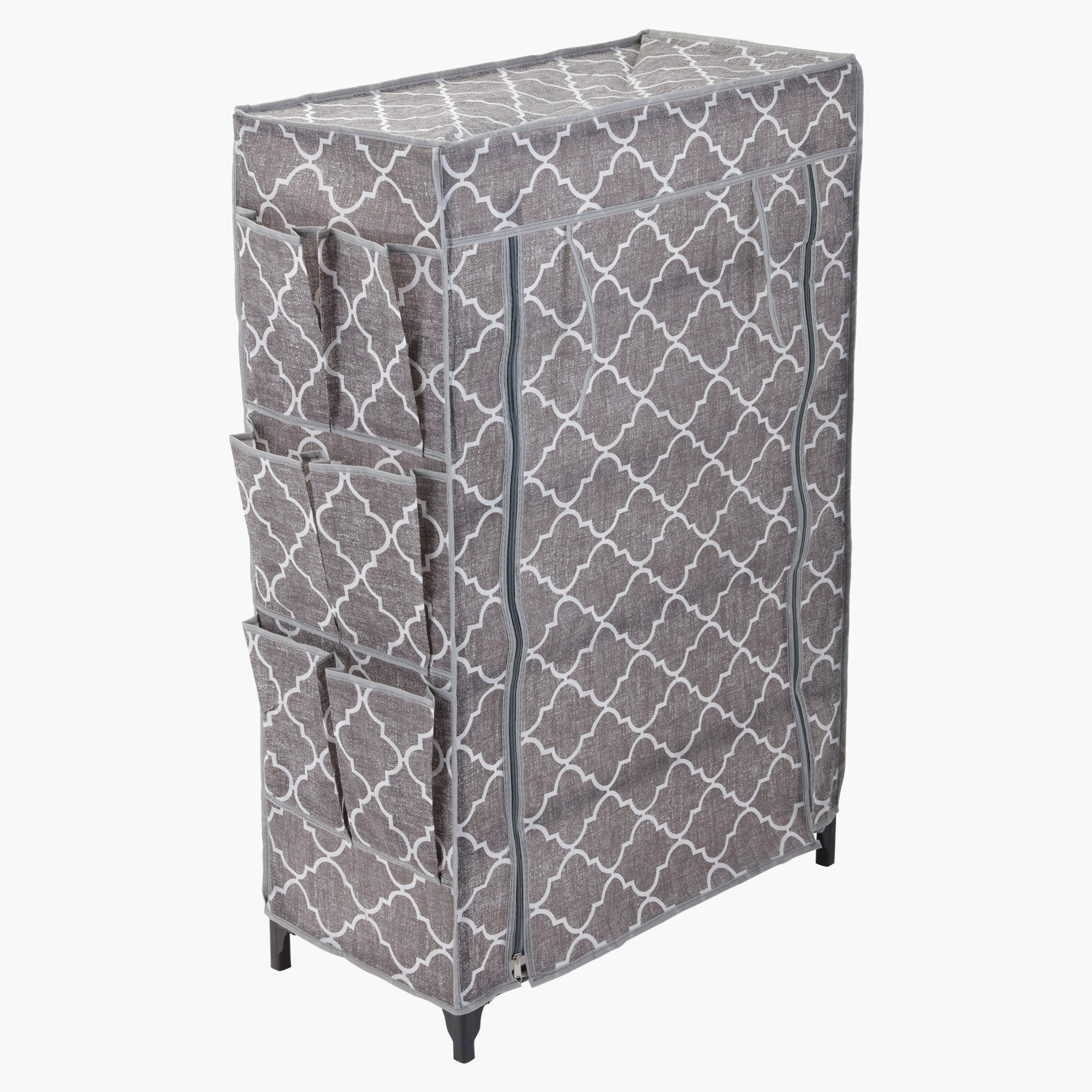 خزانة أحذية بنقوش وطيّة بسحّاب مع جيوب جانبية إي بيس-hbxbedroom-bedroomaccessories-bedroomstorage-image-2