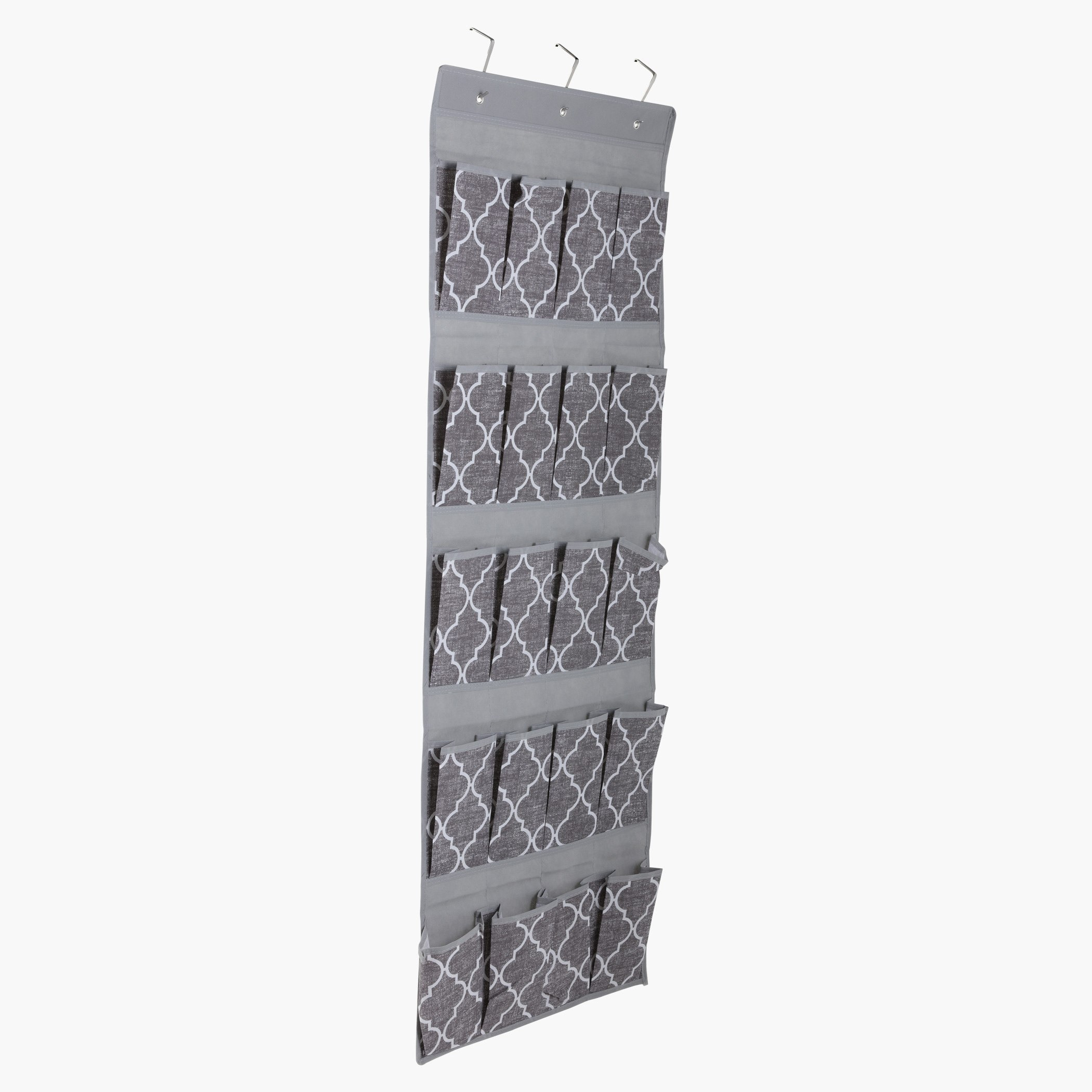 Ebase Printed 20-Pocket Shoe Bag - 47x134 cm-hbxbedroom-bedroomaccessories-bedroomstorage-image-2