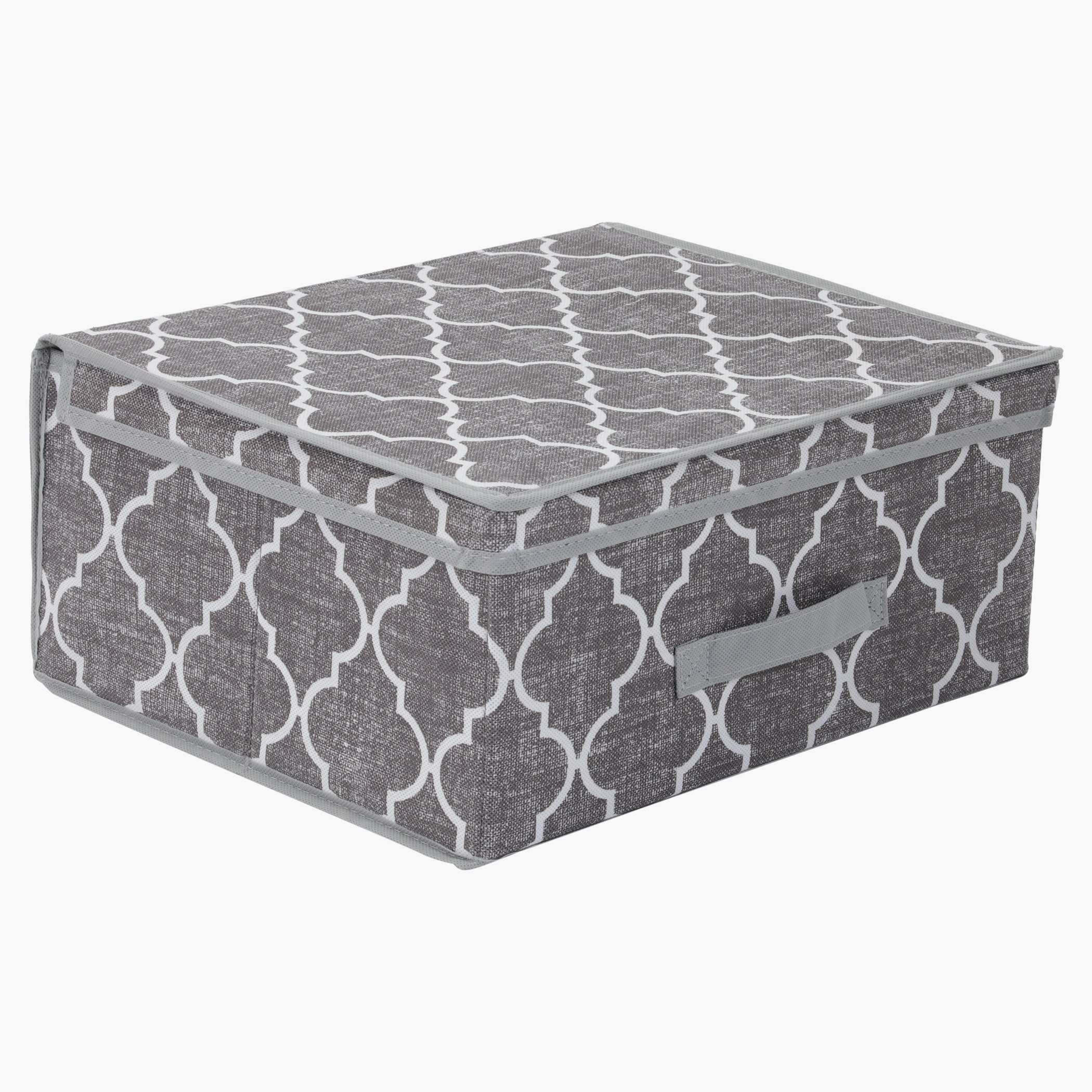 صندوق تخزين بنقوش إي بيس - 33x40x18 سم-hbxbedroom-bedroomaccessories-bedroomstorage-image-2