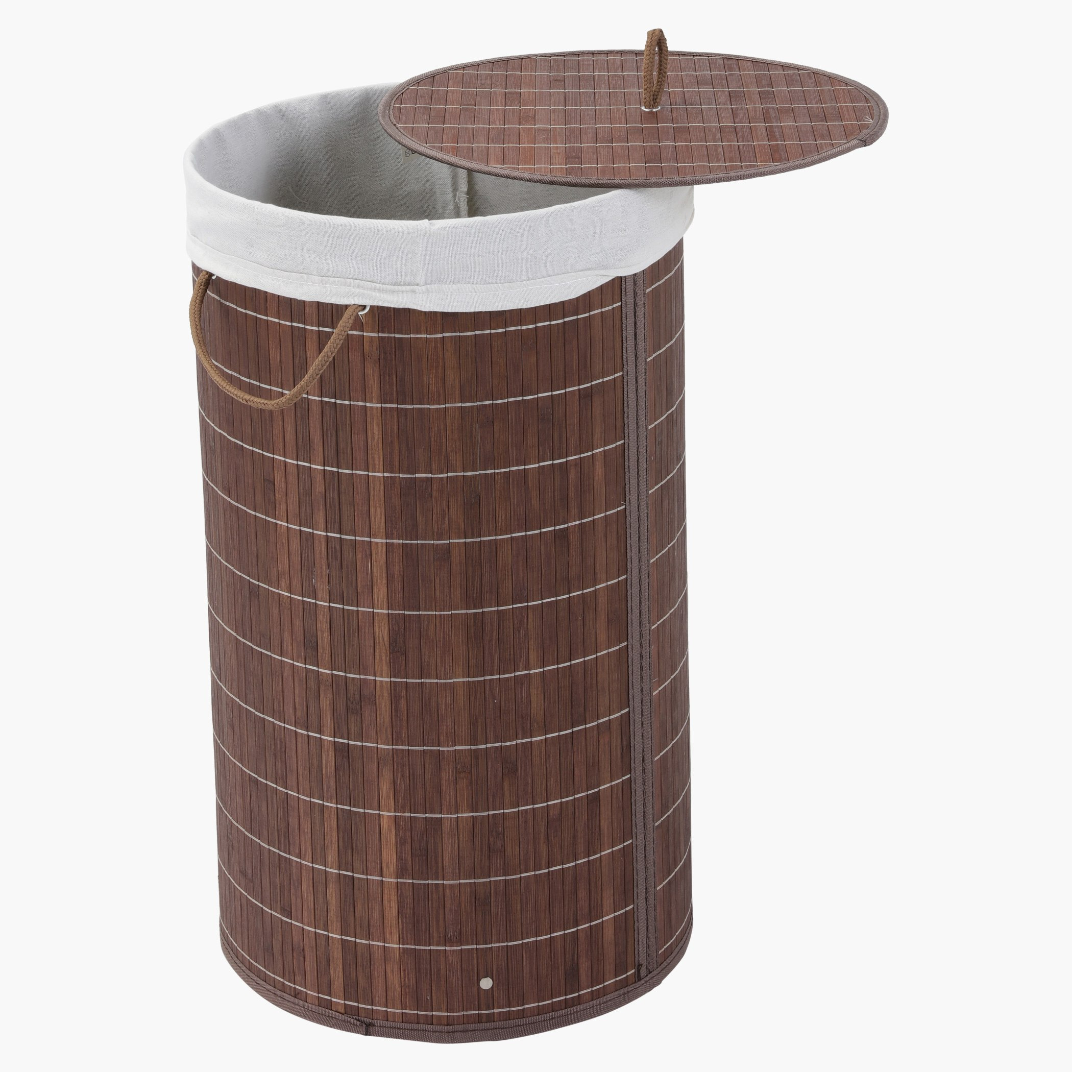 سلّة غسيل نوك داون بارزة الملمس بشكل مستدير مع غطاء-hbxbathroom-bathroomstorage-laundryhampers-image-3
