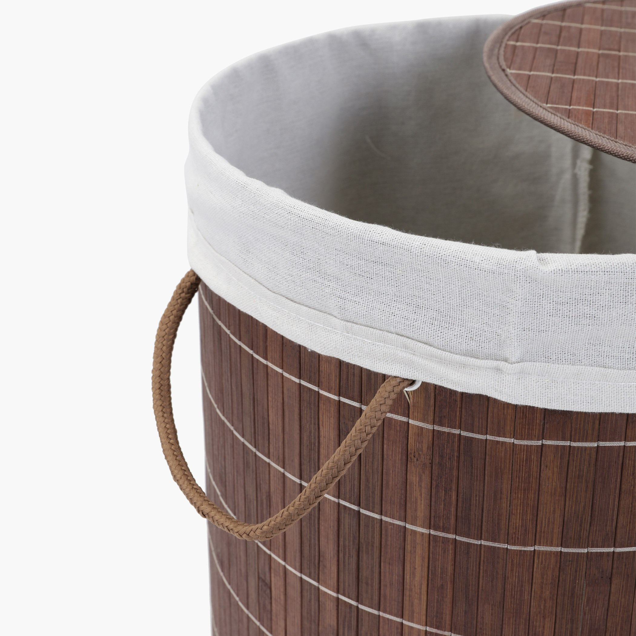 سلّة غسيل نوك داون بارزة الملمس بشكل مستدير مع غطاء-hbxbathroom-bathroomstorage-laundryhampers-image-4