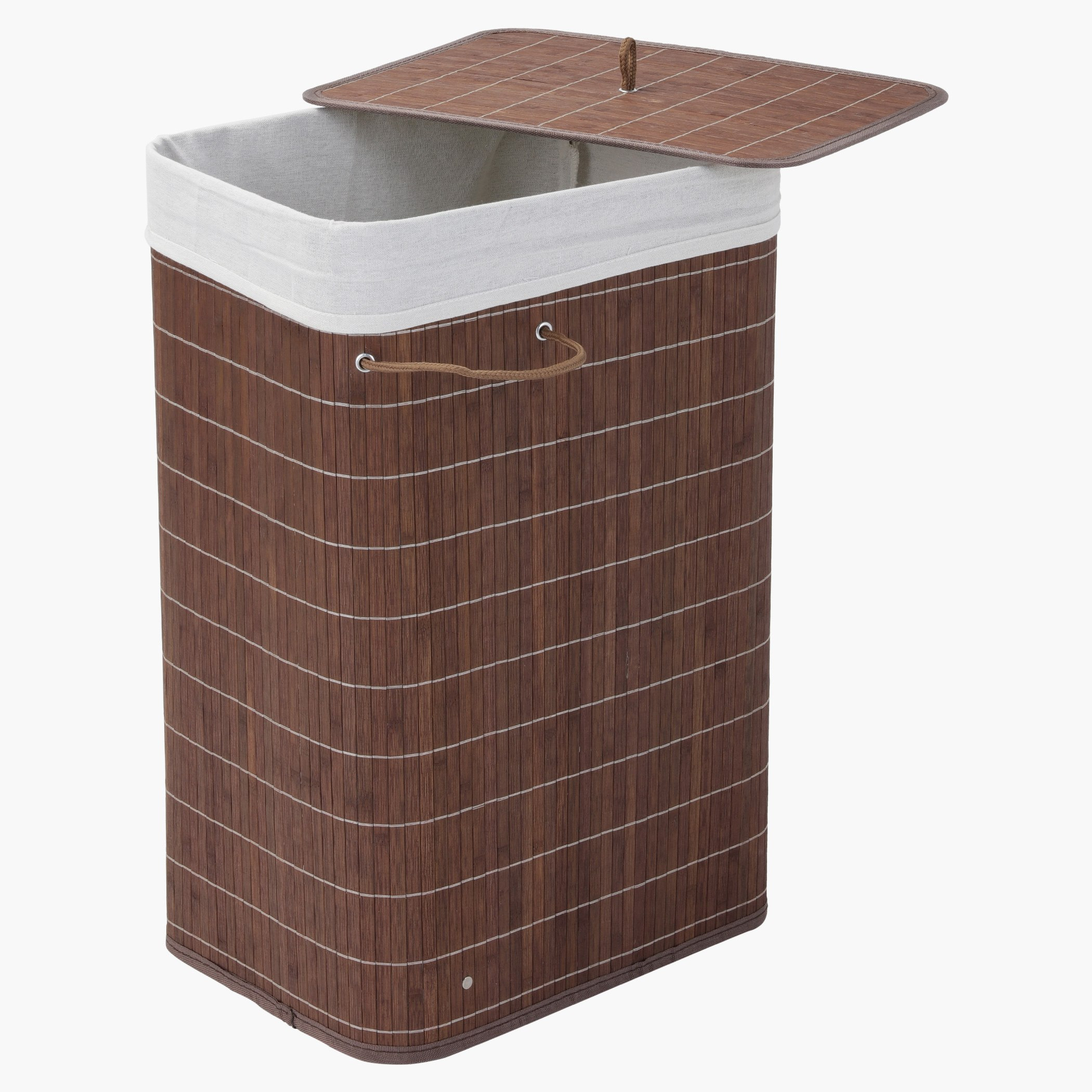 سلّة غسيل نوك داون بارزة الملمس مع غطاء-hbxbathroom-bathroomstorage-laundryhampers-image-3