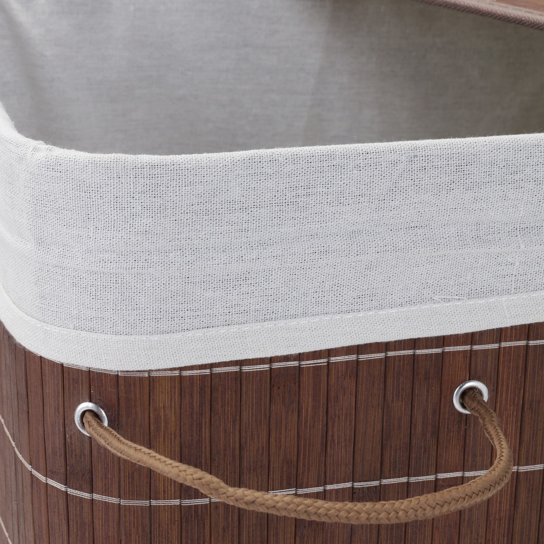 سلّة غسيل نوك داون بارزة الملمس مع غطاء-hbxbathroom-bathroomstorage-laundryhampers-image-4