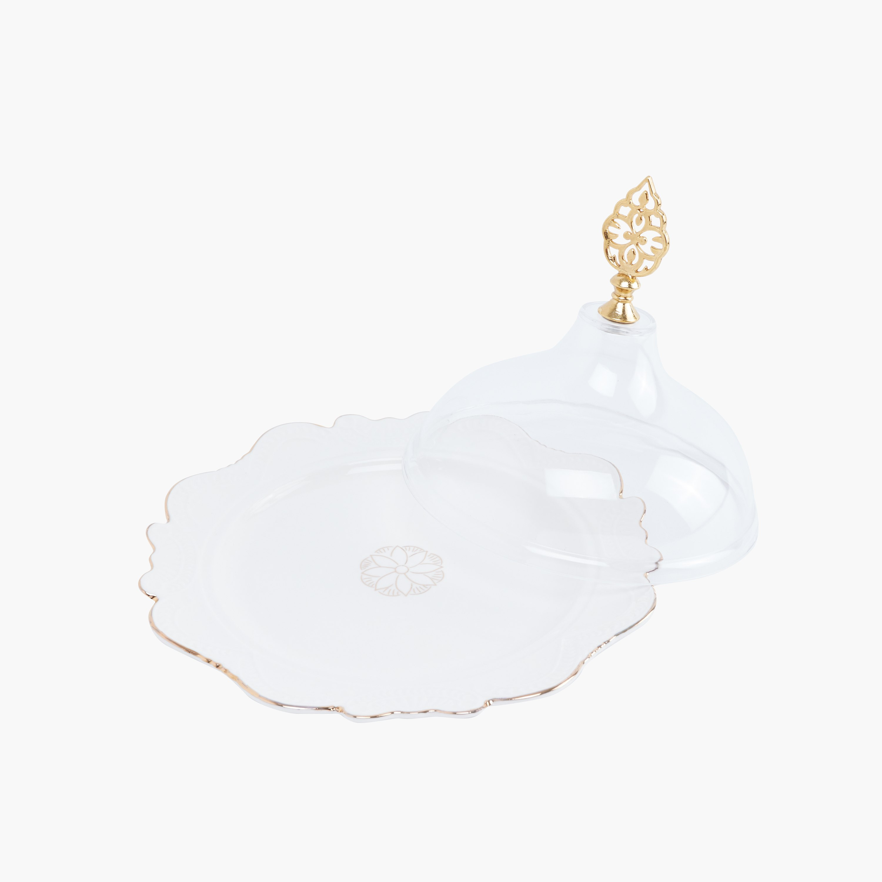 صحن بغطاء أكريليك من كوينز - 22 سم-hbxdecorandfurnishings-tabletop-serveware-image-1
