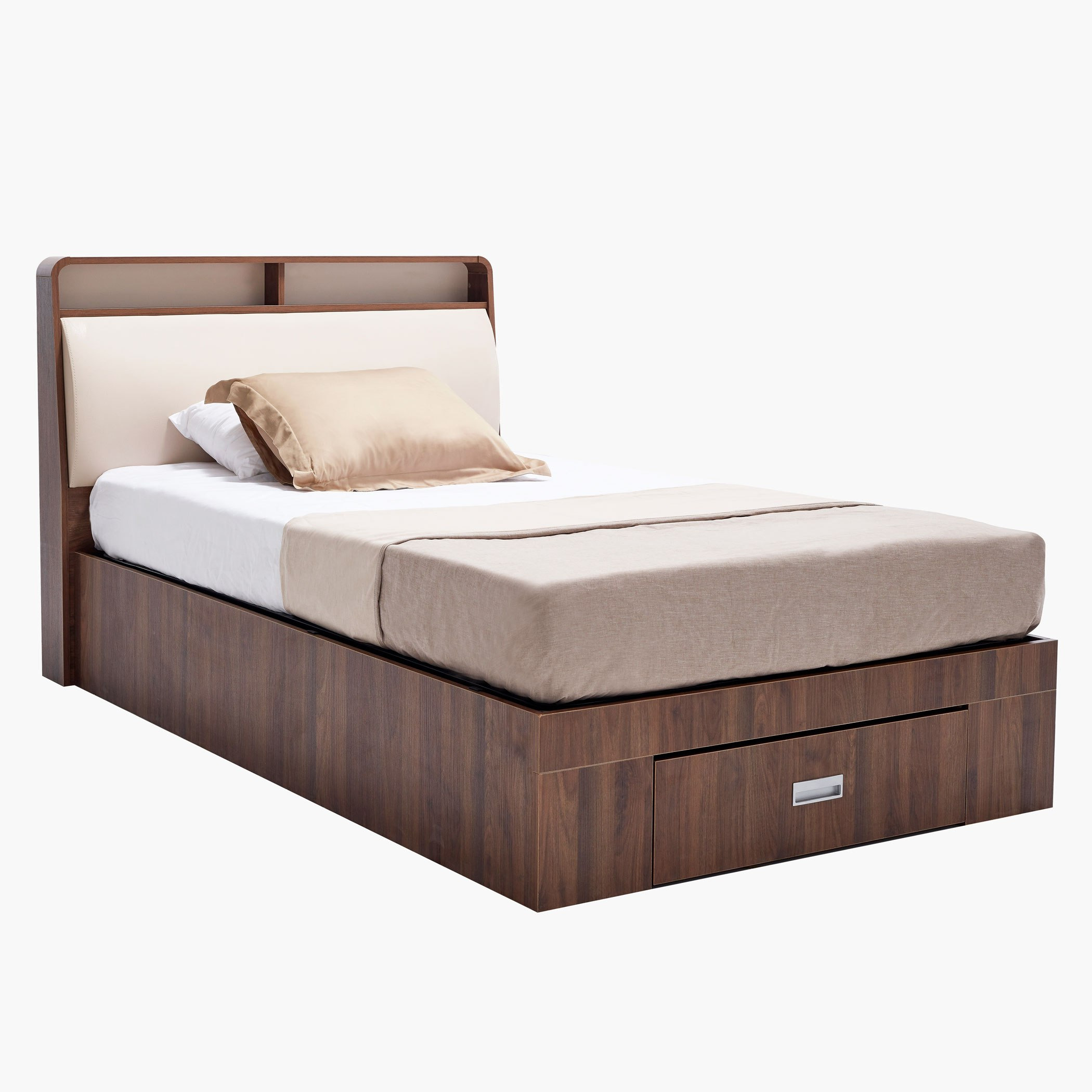 سرير مع وحدة تخزين هيدروليكية ودرج من فالينتينا - 120×200 سم-hbxbedroom-bedsandbedsets-beds-twin-image-1
