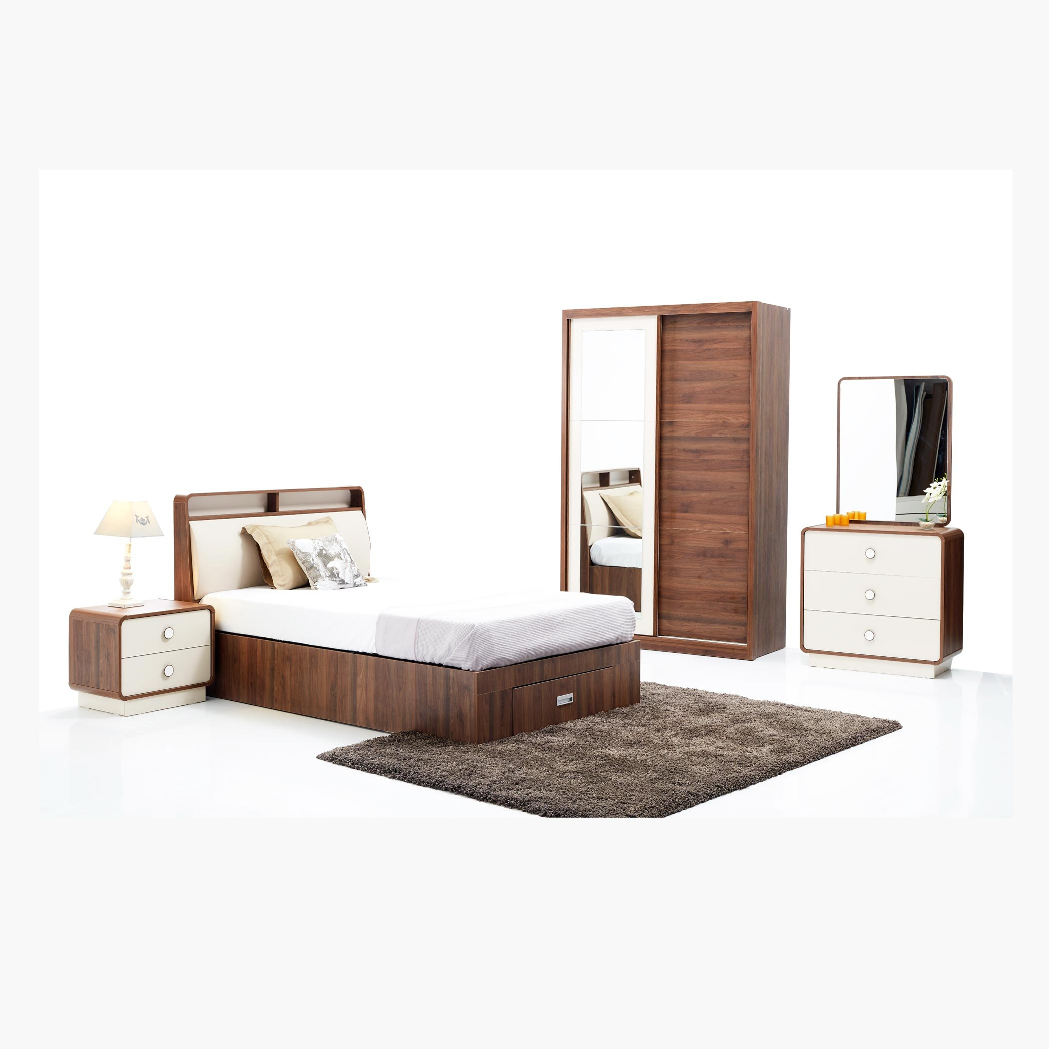سرير مع وحدة تخزين هيدروليكية ودرج من فالينتينا - 120×200 سم-hbxbedroom-bedsandbedsets-beds-twin-image-7