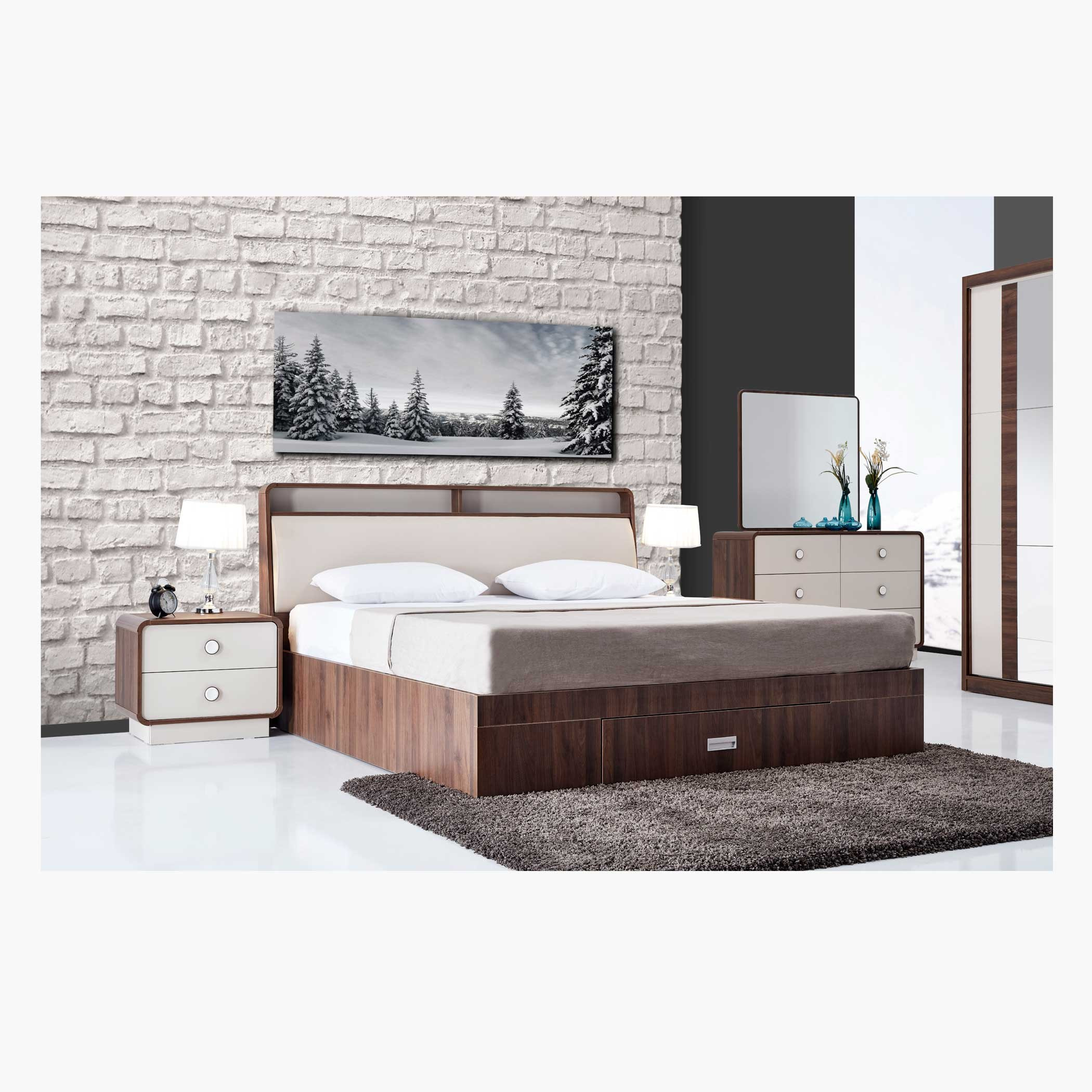 سرير مع وحدة تخزين هيدروليكية ودرج من فالينتينا - 120×200 سم-hbxbedroom-bedsandbedsets-beds-twin-image-8