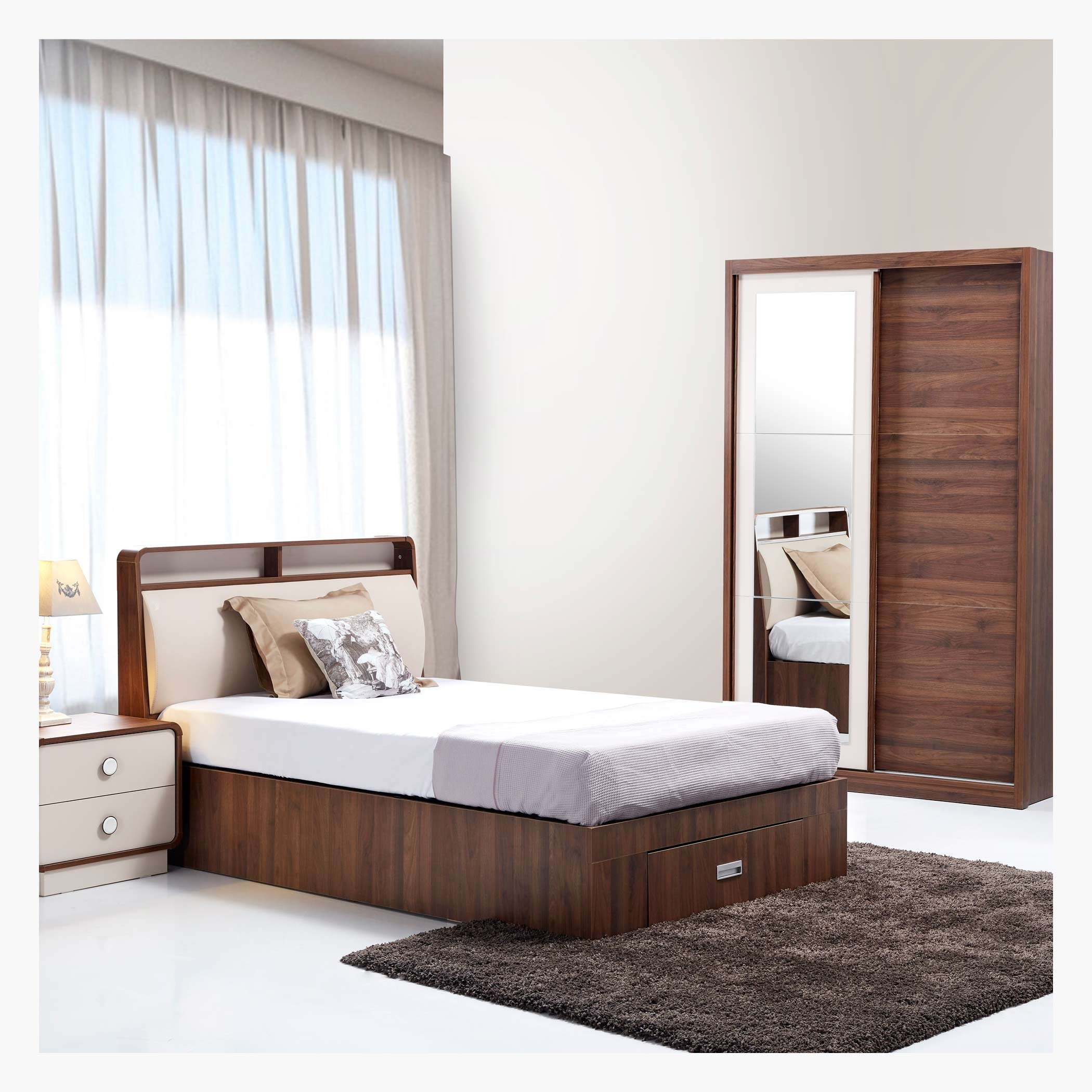 سرير مع وحدة تخزين هيدروليكية ودرج من فالينتينا - 120×200 سم-hbxbedroom-bedsandbedsets-beds-twin-image-10