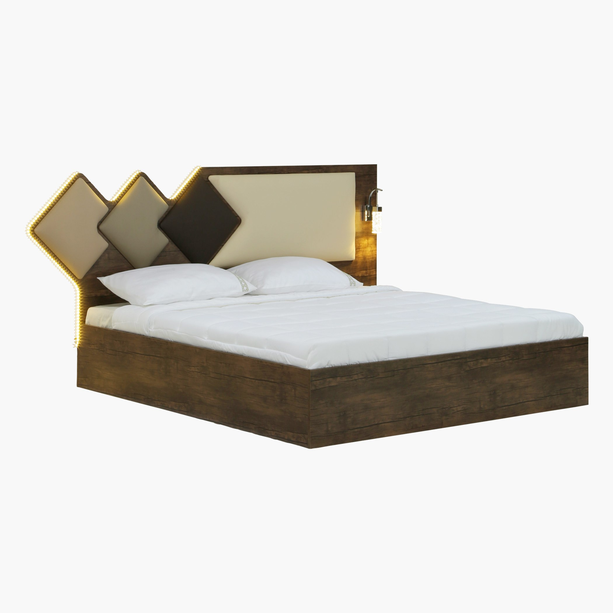 سرير سوليس كبير بإضاءة إل إي دي - 180×200 سم-hbxfurniture-bedsandbedsets-beds-king-image-2