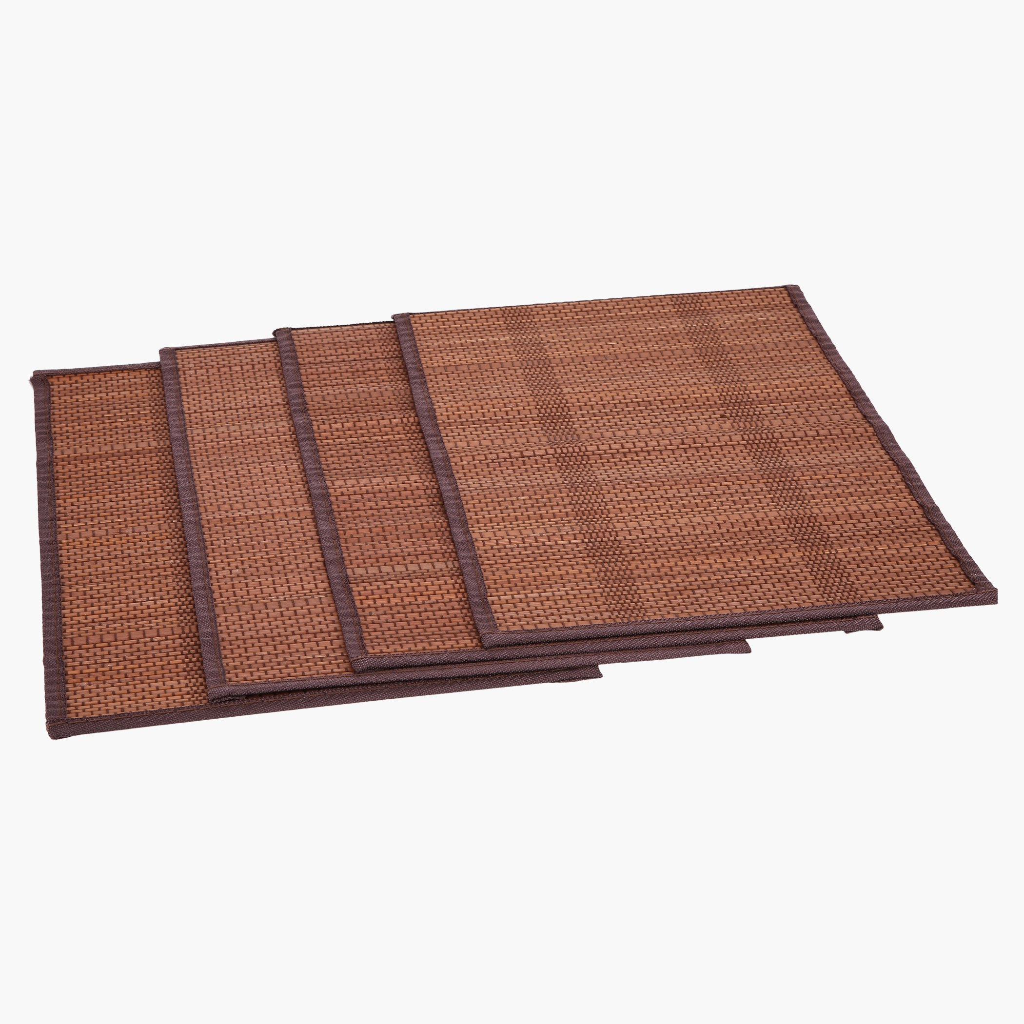 لبادات صحون بارزة الملمس من البامبو كورا - 4 قطع-hbxdecorandfurnishings-homefurnishings-tablelinens-image-1