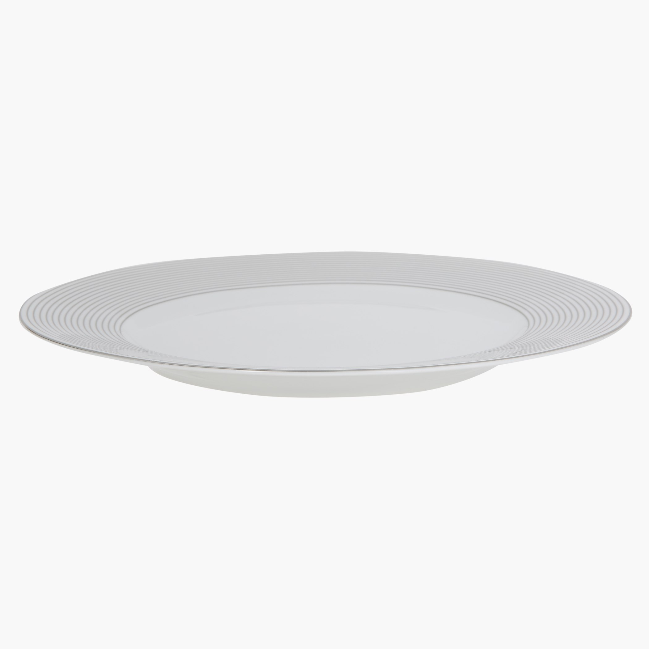 صحن عشاء مستدير بنقوش سيلفرلاين-hbxdecorandfurnishings-tabletop-crockery-image-1