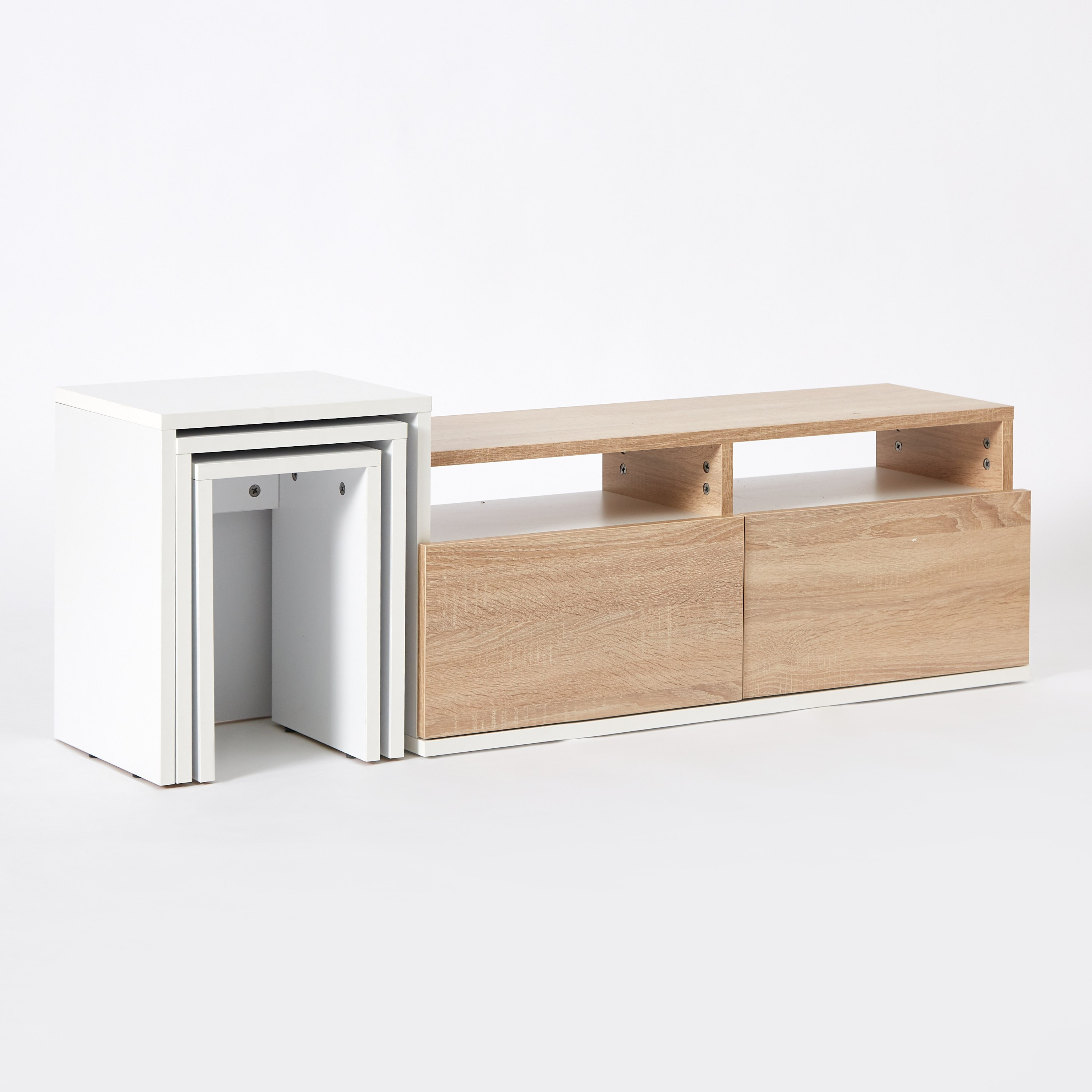وحدة تلفاز لأجهزة حتى 39 بوصة مع 3 طاولات متداخلة من بيتسي-hbxlivingroom-mediaunitsandstorage-tvunits-image-11