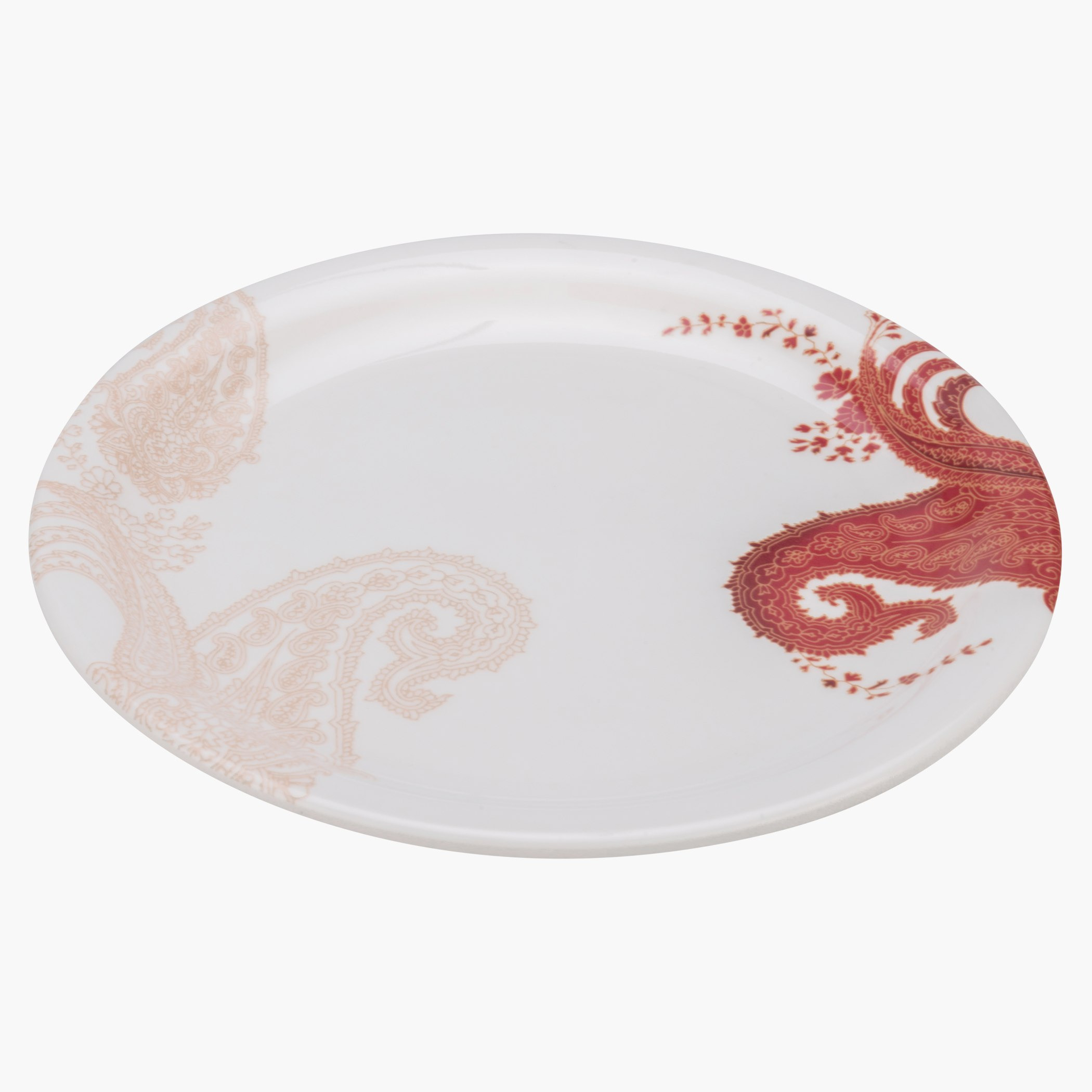 طبق جانبي مستدير بطباعة بيزلي إكسوتيك-hbxdecorandfurnishings-tabletop-crockery-image-1