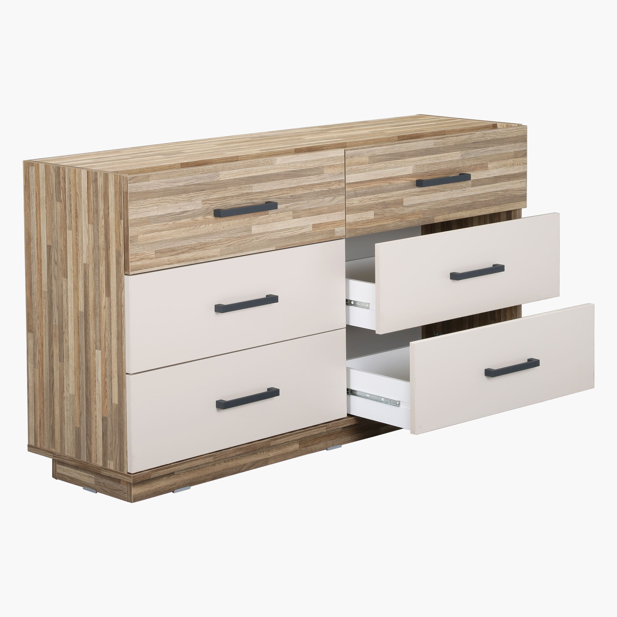 طاولة تزيين كبيرة 6 أدراج دون مرآة من باركاي-hbxfurniture-bedroom-dressersandmirrors-image-2