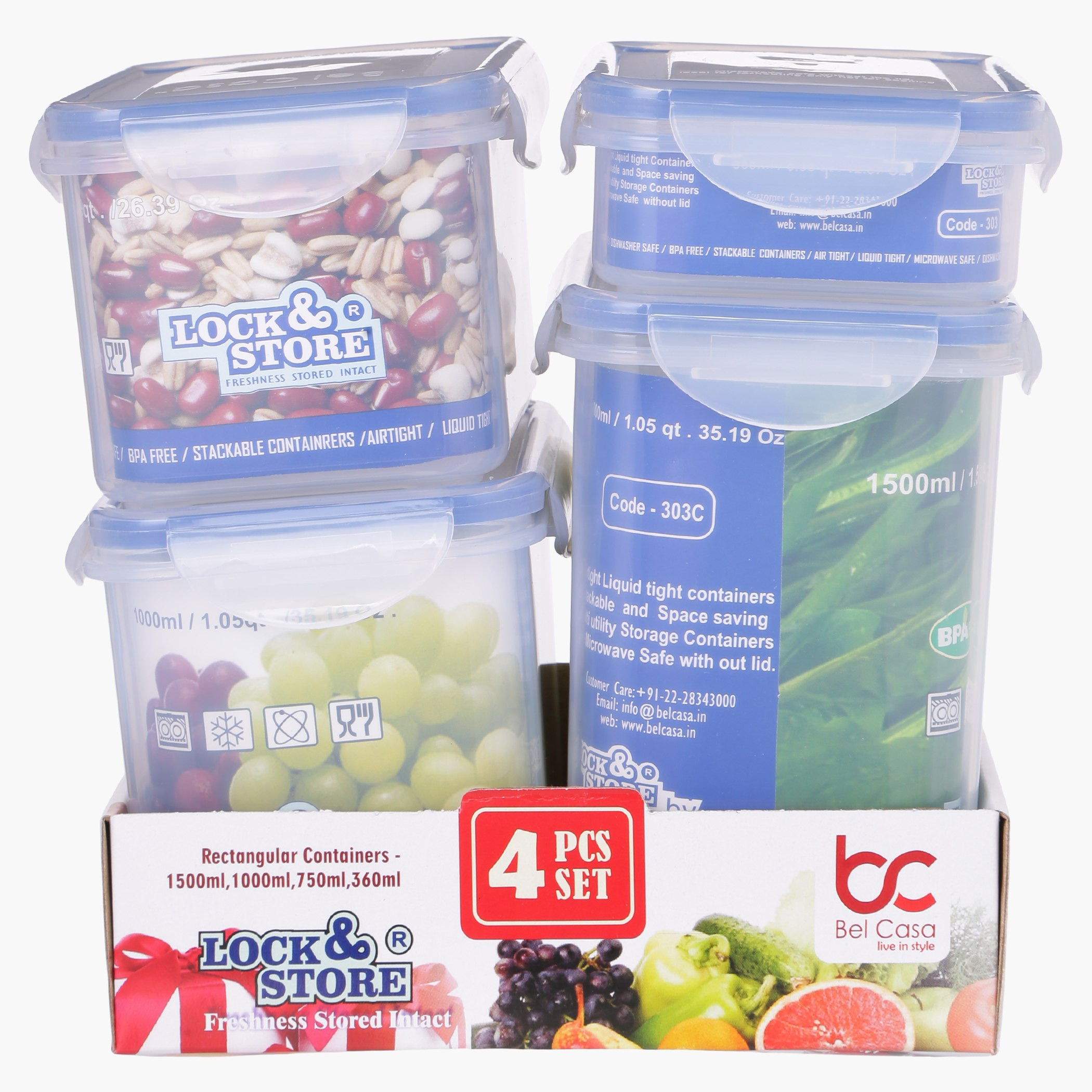 Spectra 4-Piece Lock and Store Rectangular Container Set-hbxhomeware-hbxkitchen-image-9