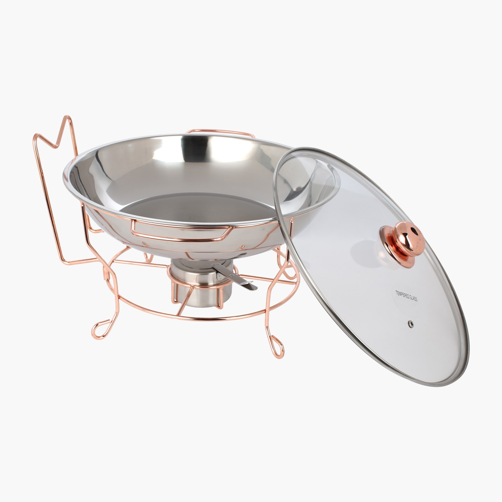 Wellshine Double Bowl Chafing Dish with Lid - 8000 ml-hbxdecorandfurnishings-tabletop-serveware-image-2