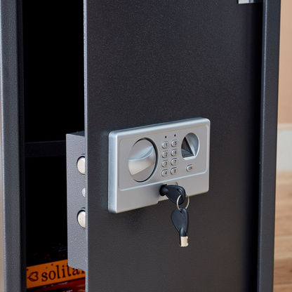Digital Home Safe with Fingerprint Reader and Shelf - Large