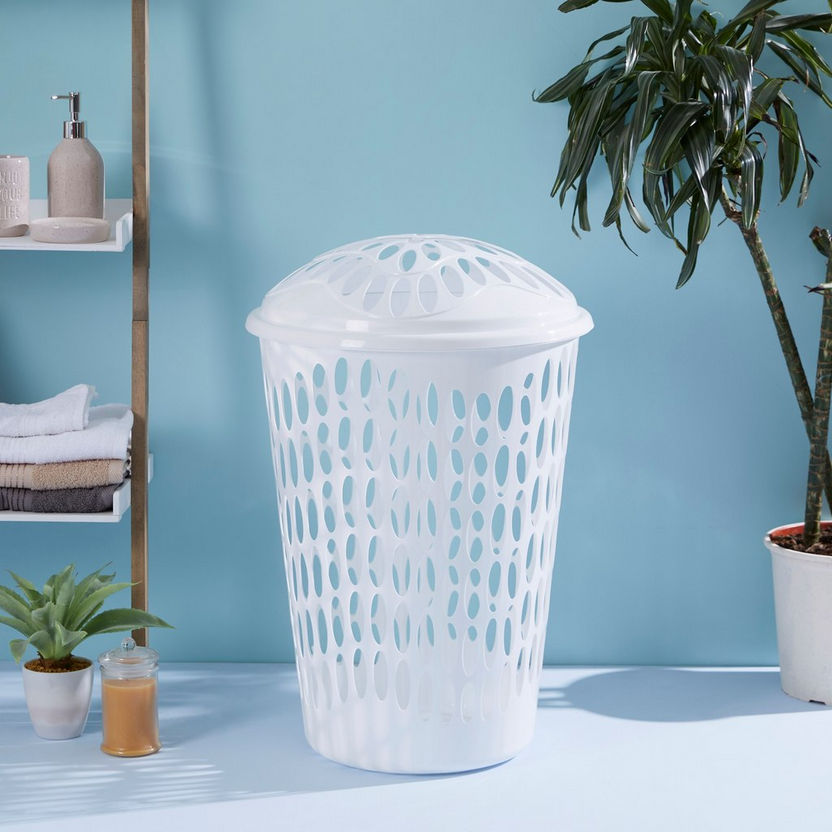 Hudson Laundry Basket with Lid-Laundry Hampers-image-0