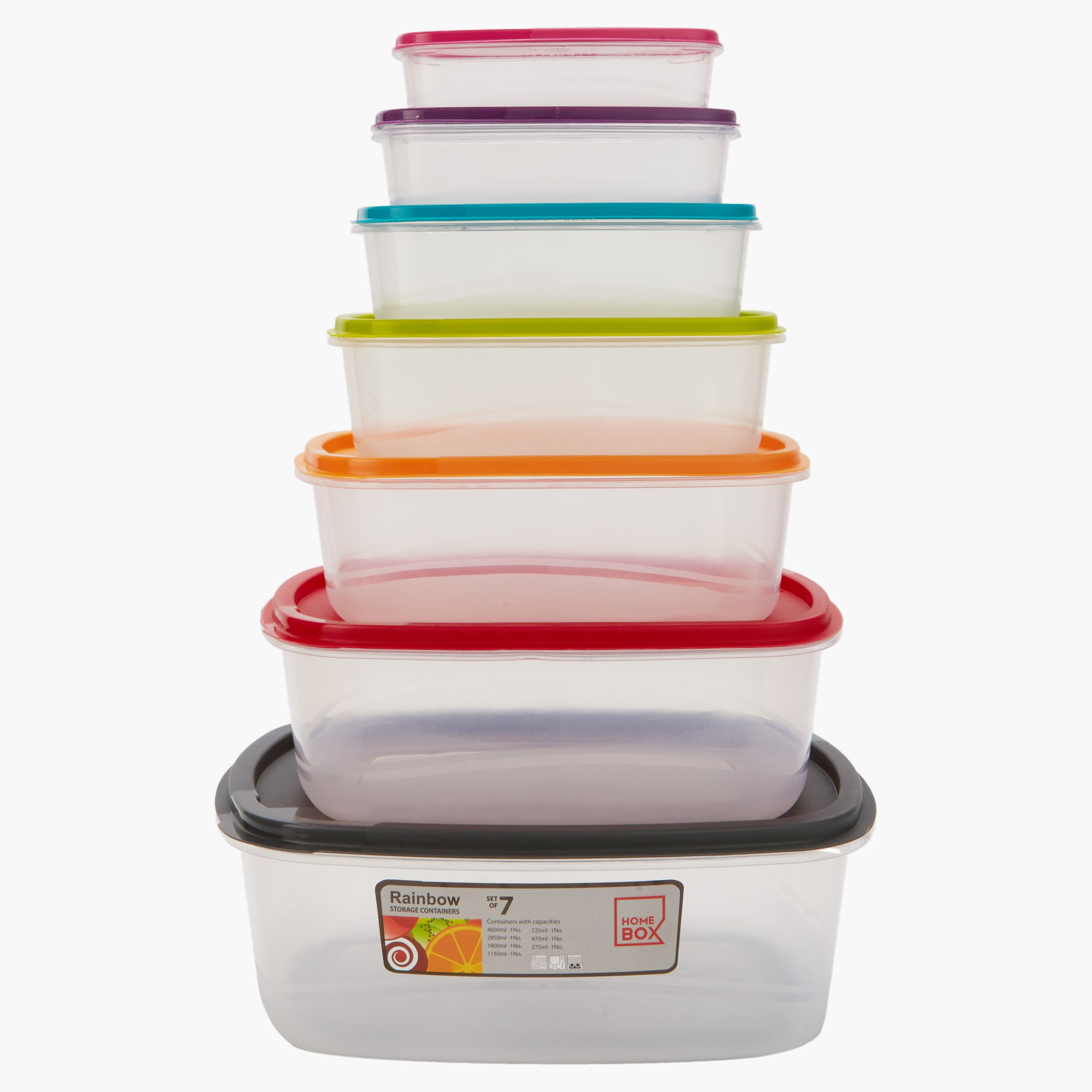 طقم حاويات طعام من 7 قطع رينبو-hbxhomeware-hbxkitchen-image-1