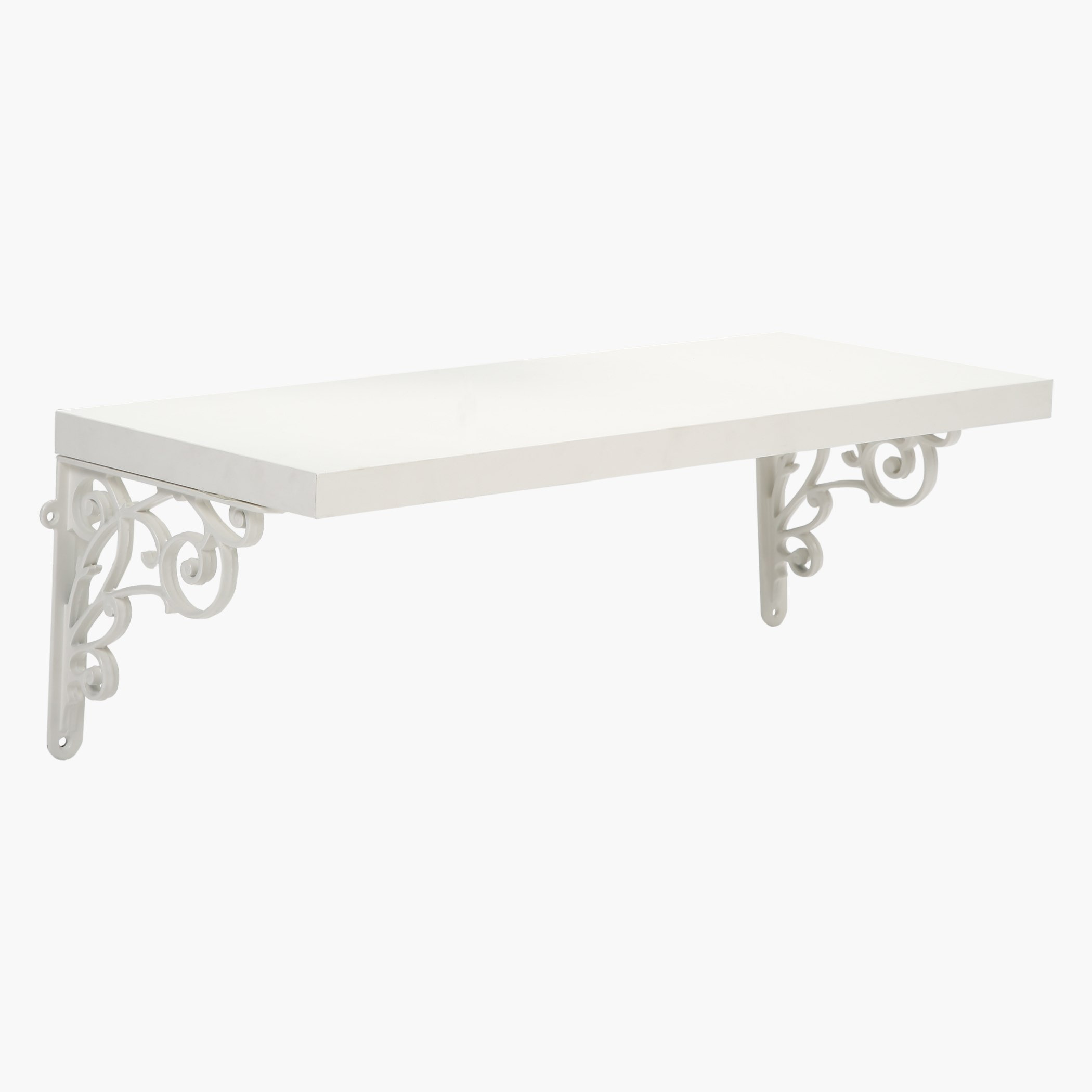 Umbrie Rectangular Wall Shelf with Decorative Brackets-hbxfurniture-mediaunitsandstorage-wallshelves-image-2