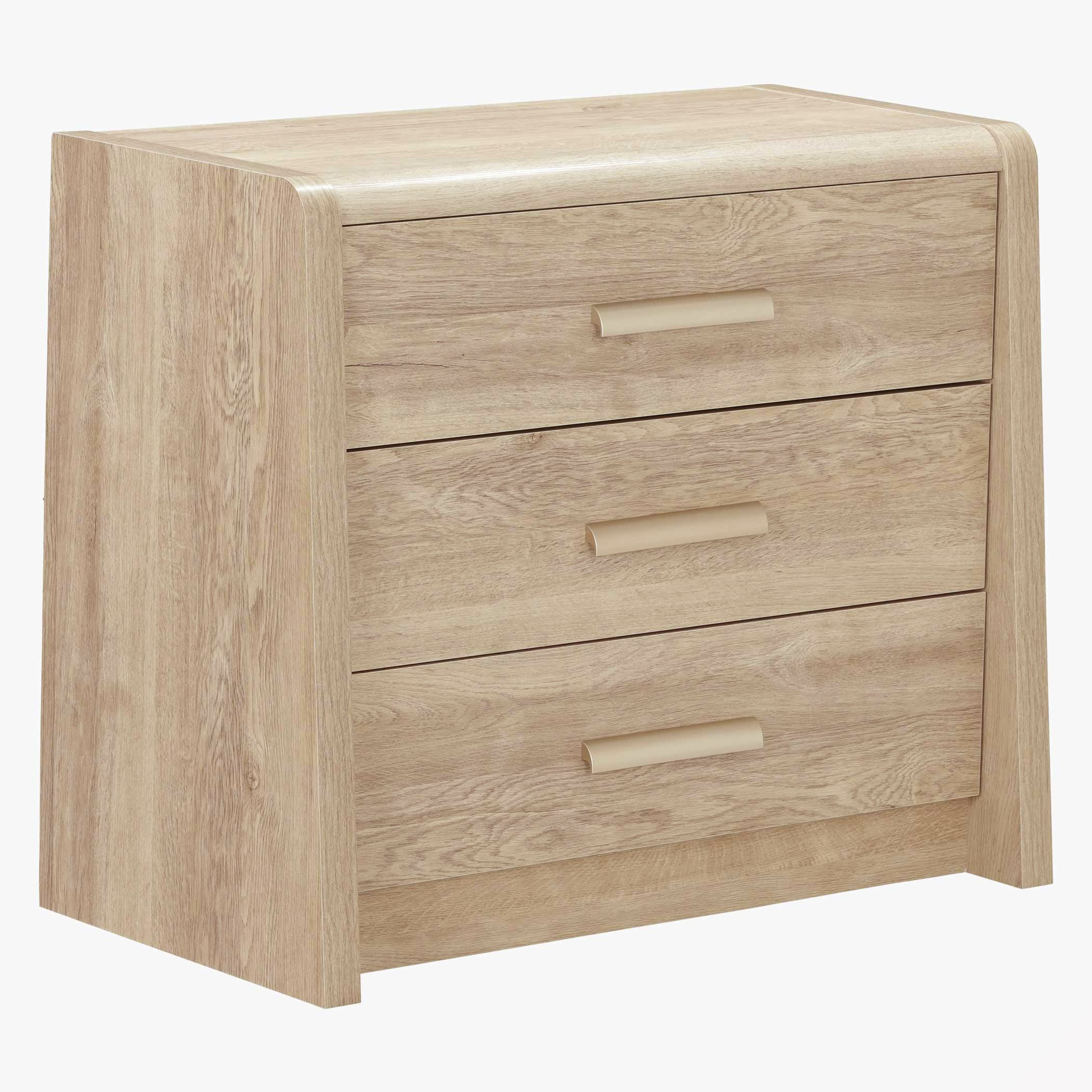 طاولة تزيين صغيرة 3 أدراج دون مرآة من كيرفي-hbxfurniture-kidsroom-kidsdressersandmirrors-image-1