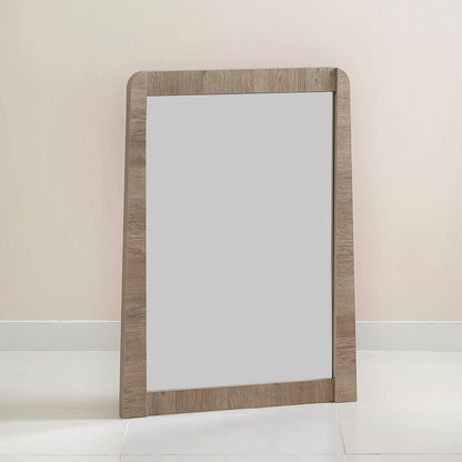 Curvy Rectangular Mirror without 3-Drawer Dresser