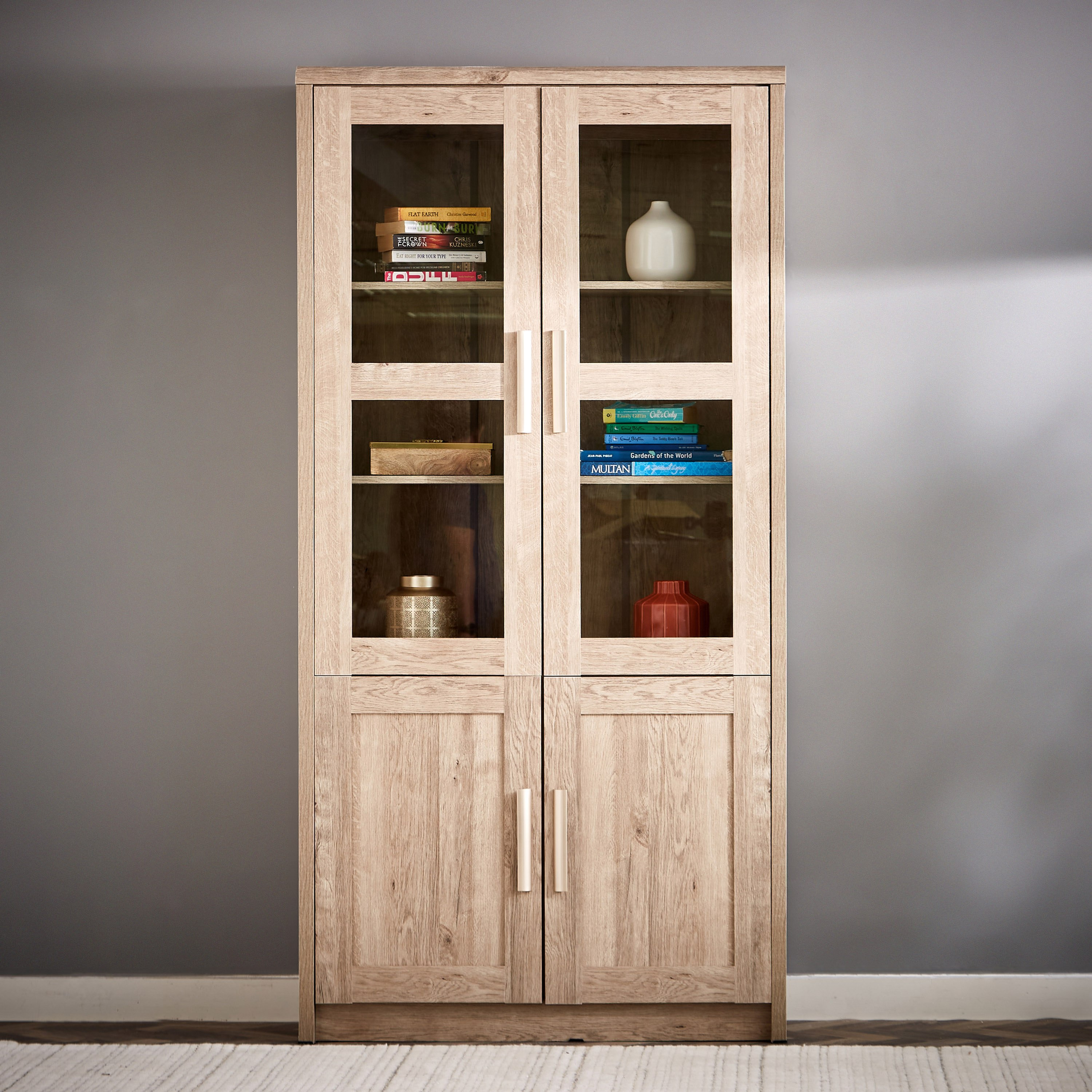 خزانة كتب 4 أبواب من كيرفي-hbxfurniture-office-bookcases-image-1