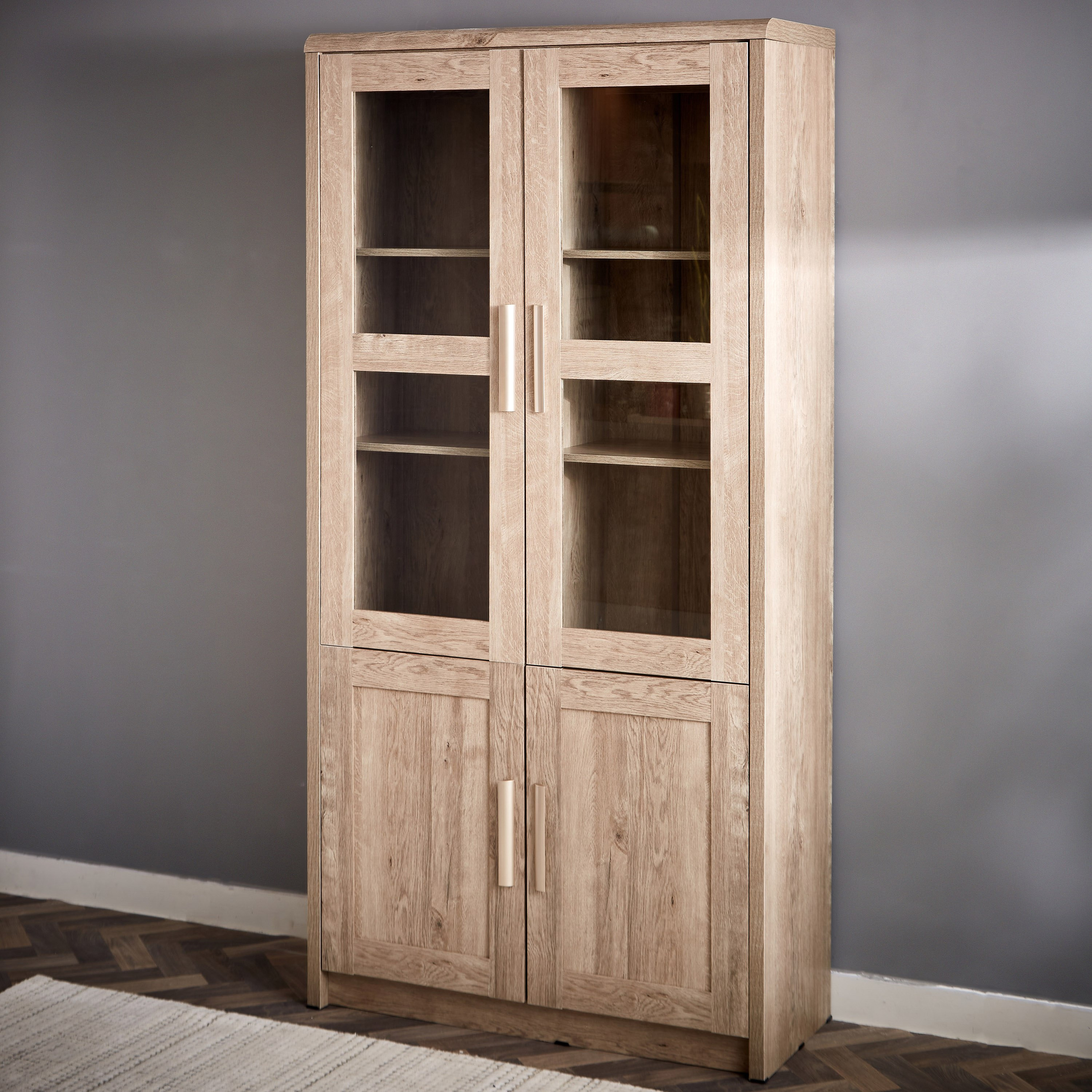 خزانة كتب 4 أبواب من كيرفي-hbxfurniture-office-bookcases-image-4