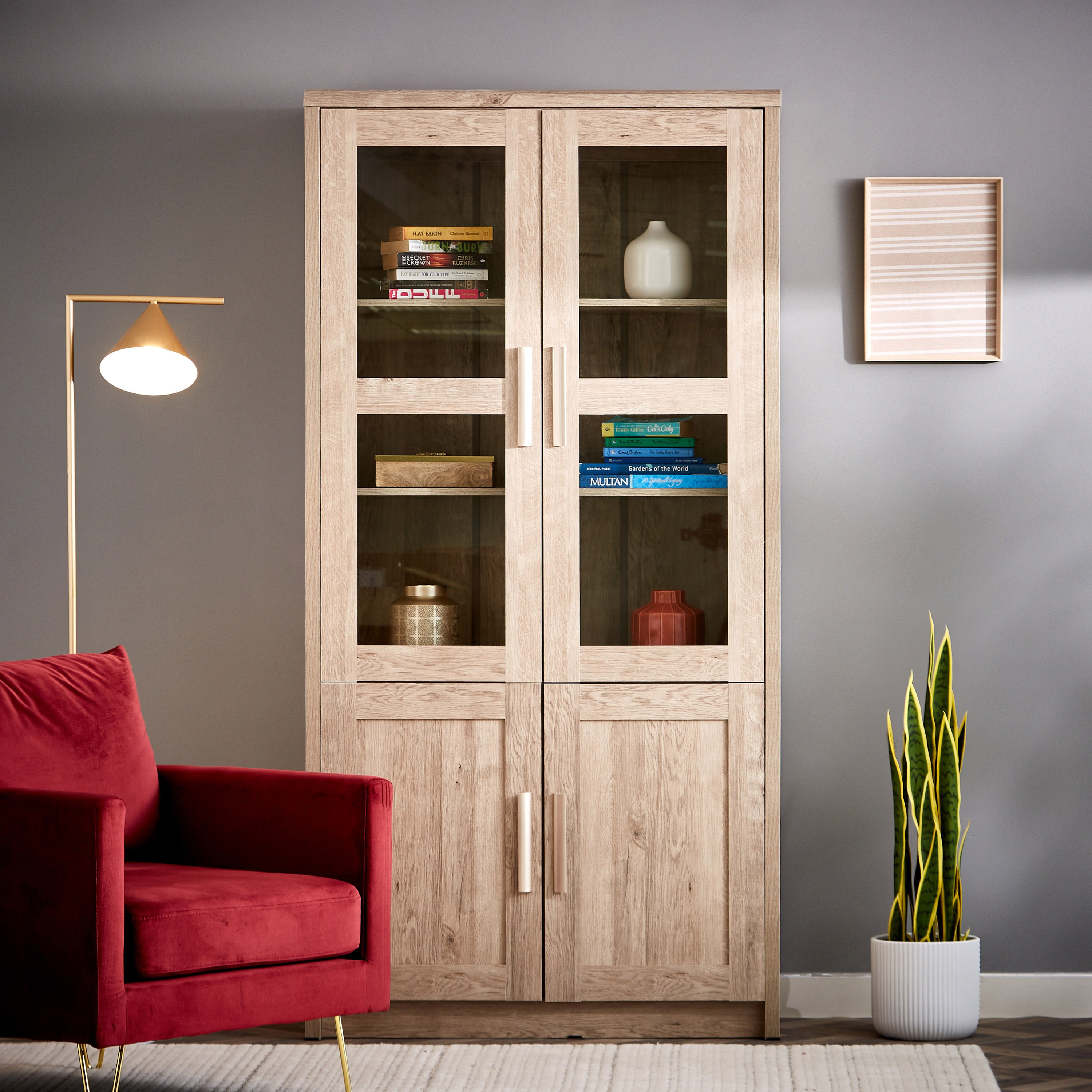 خزانة كتب 4 أبواب من كيرفي-hbxfurniture-office-bookcases-image-7