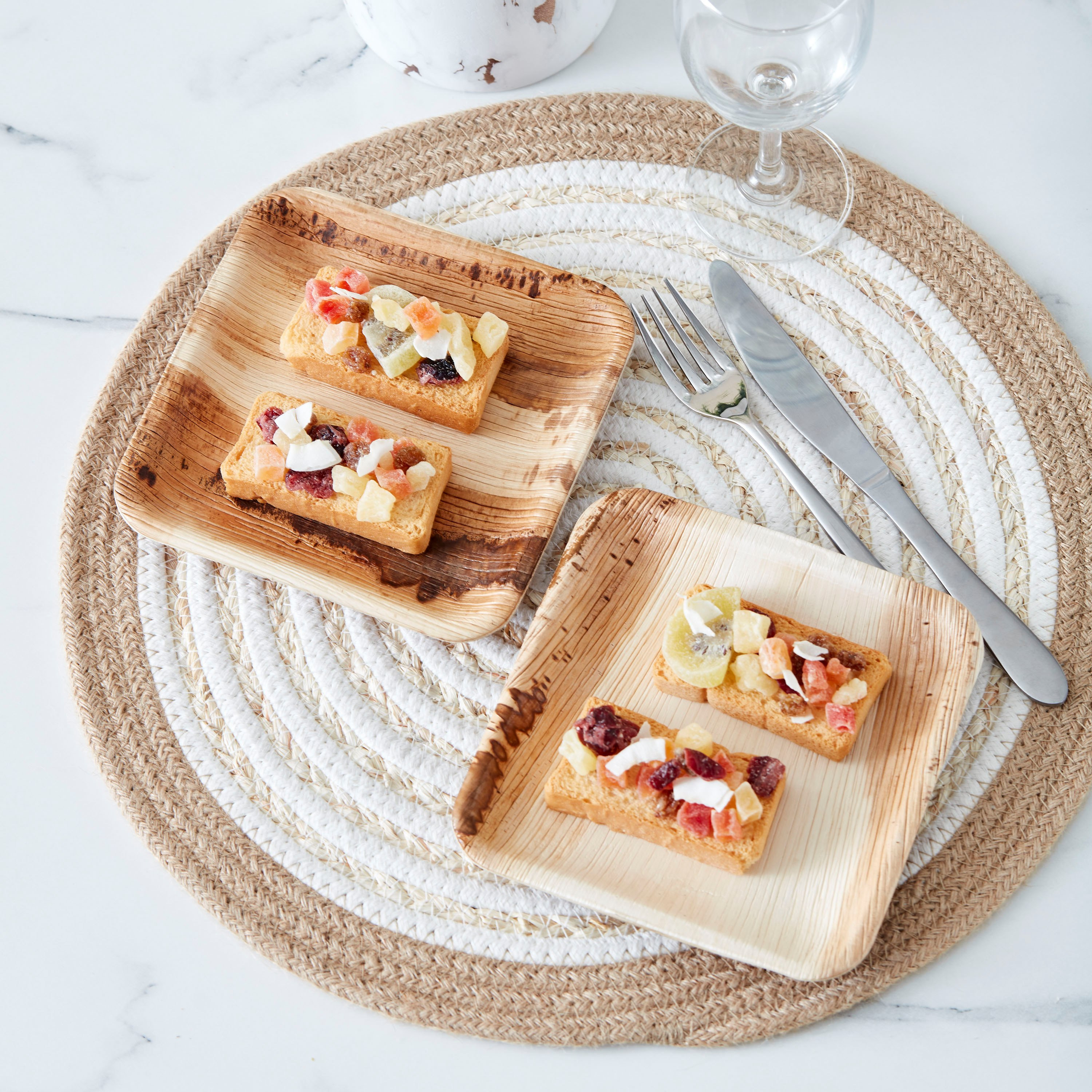 Palm Leaf Square 10-Piece Side Plate Set - 15x15 cm-hbxhomeware-hbxkitchen-image-4
