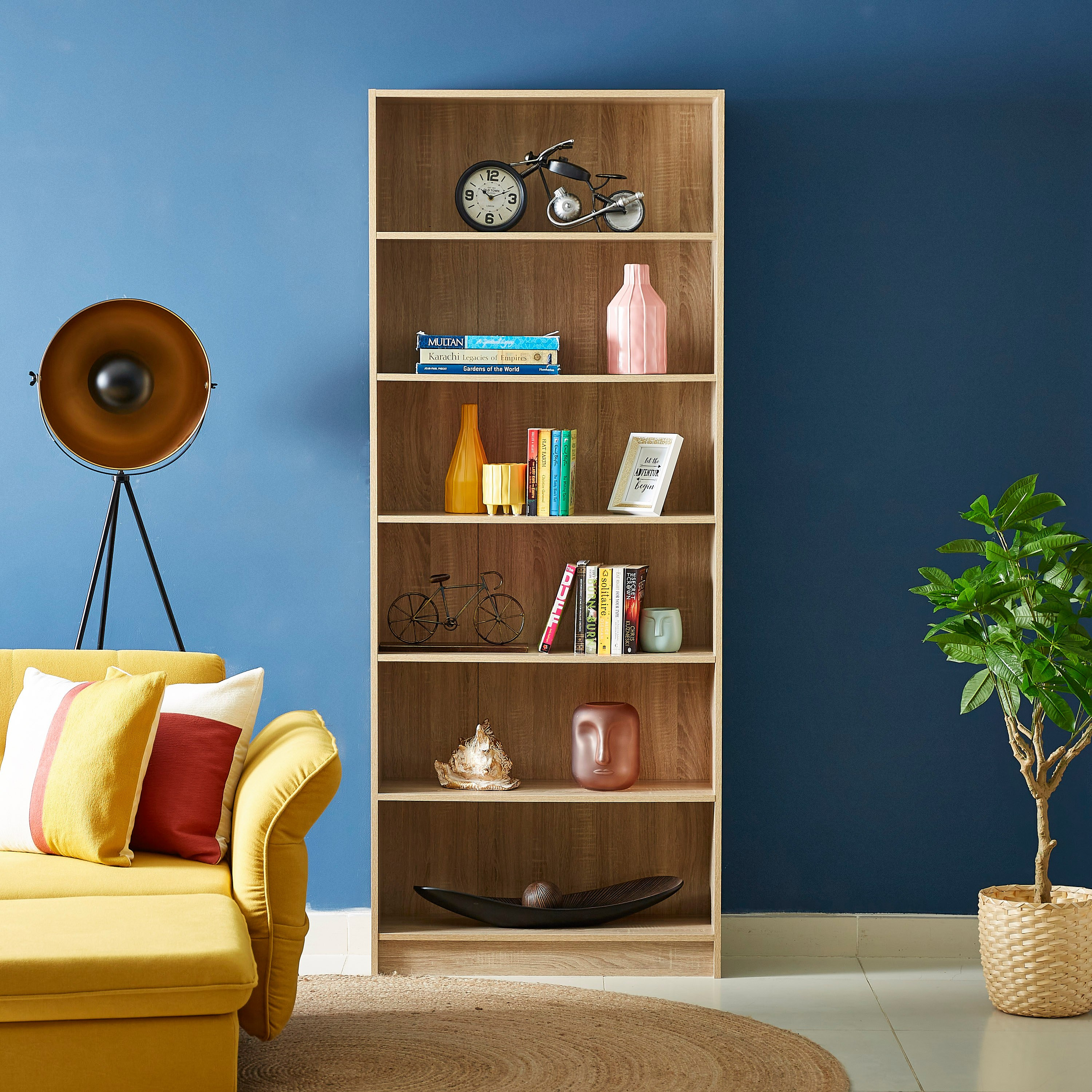 خزانة كتب 6 أرفف من أوسلو أفيان-hbxfurniture-office-bookcases-image-1