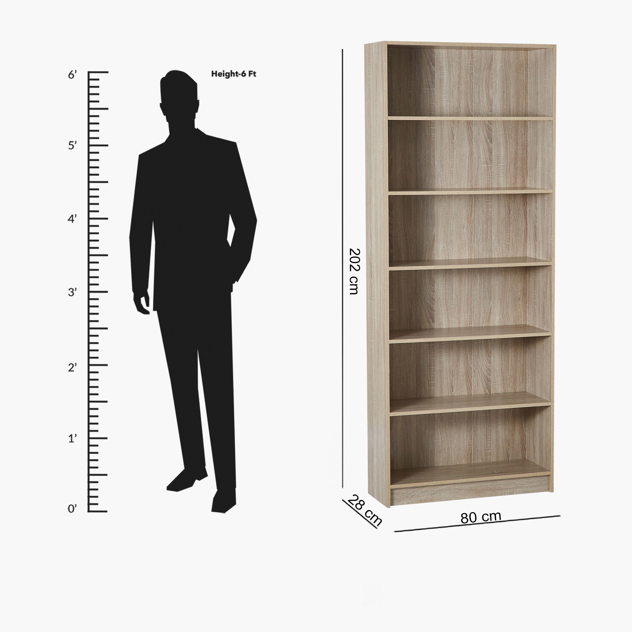 خزانة كتب 6 أرفف من أوسلو أفيان-hbxfurniture-office-bookcases-image-8