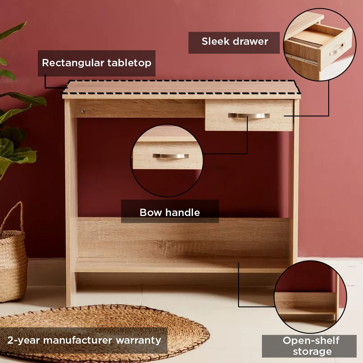 Jazz 1-Drawer Study Desk-hbxfurniture-office-desks-image-10