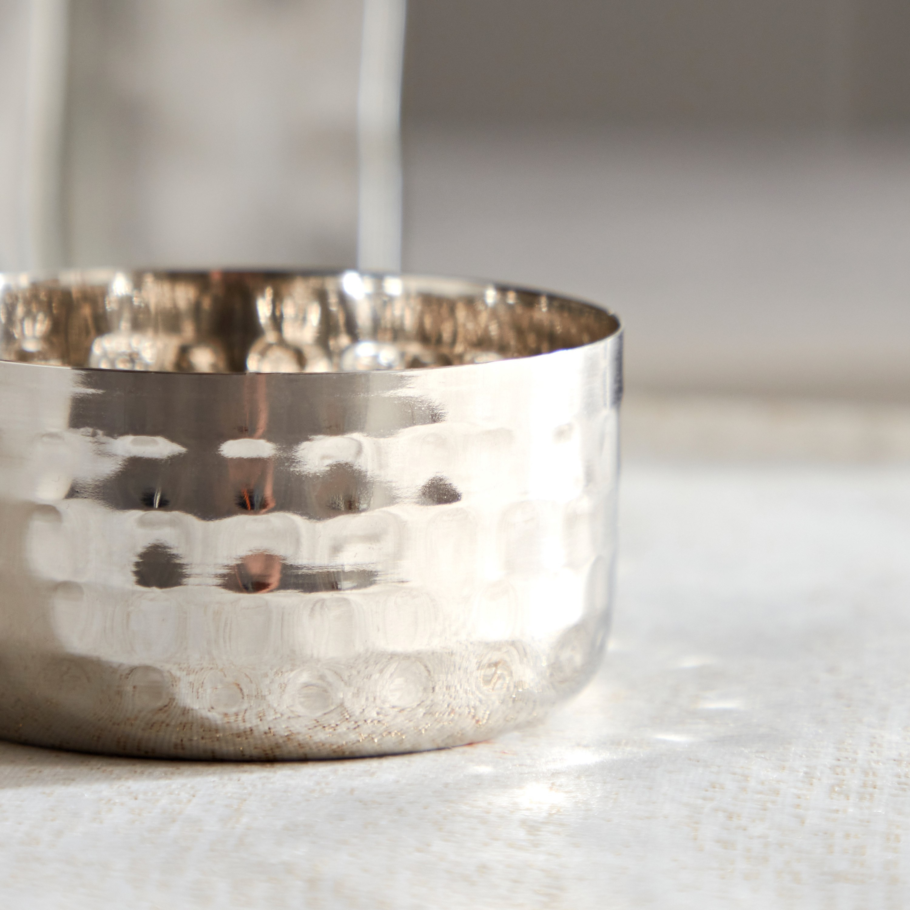 Hammered Stainless Steel Dip Bowl - 140 ml-hbxdecorandfurnishings-tabletop-crockery-image-4