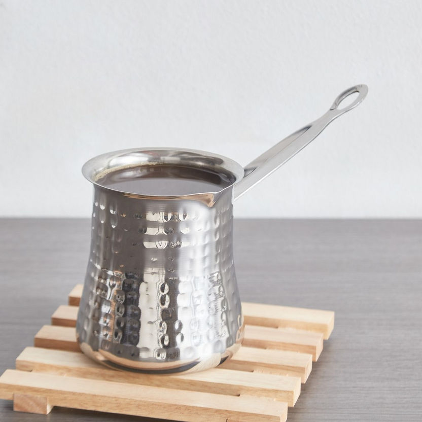 Shine Hammered Stainless Steel Coffee Warmer - 600 ml-Food Preparation-image-0